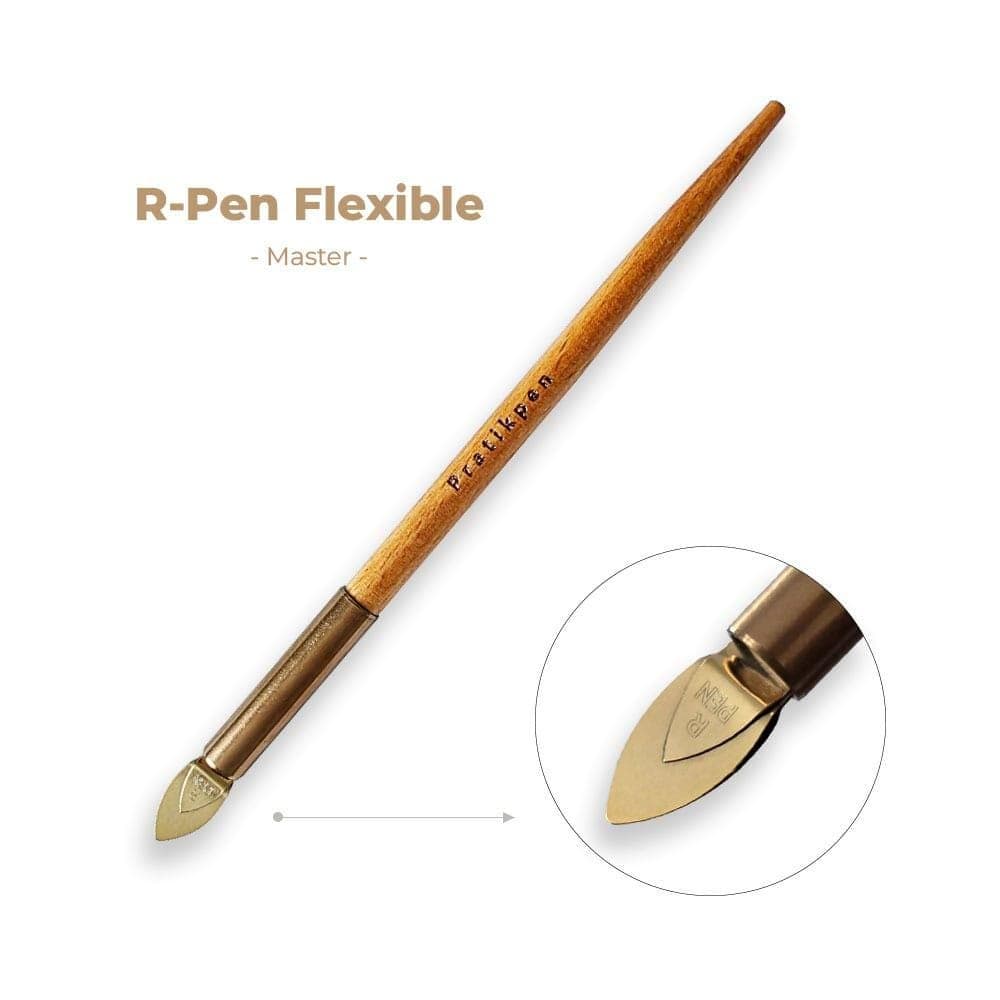 Personalized Pratikpen R-Pen Flexible – Handmade Beechwood Pencil Handle, Professional Writing Pen