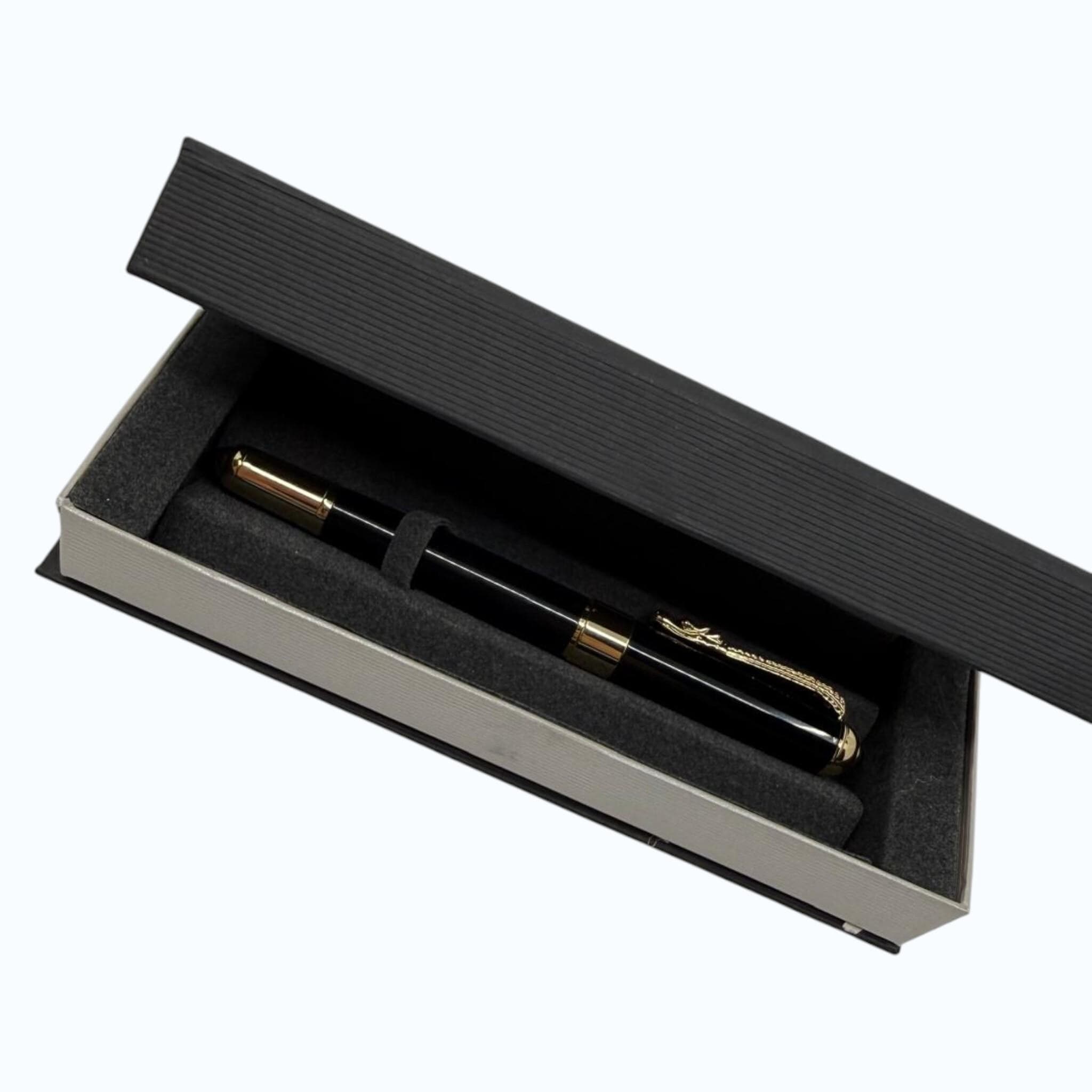 Engraved Fountain Pen - Black & Gold Executive Gift with Luxury Box - image 4