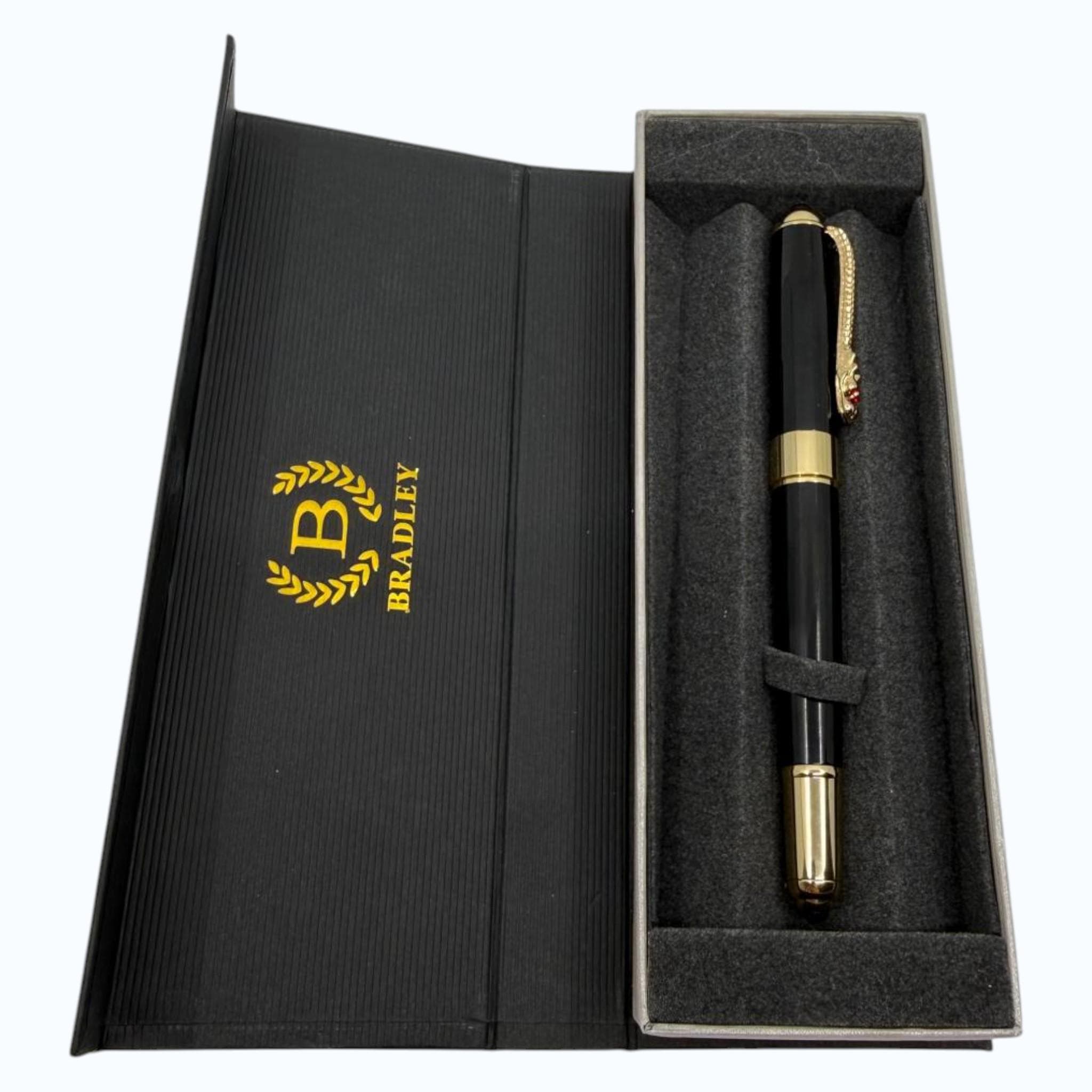 Engraved Fountain Pen - Black & Gold Executive Gift with Luxury Box - image 3