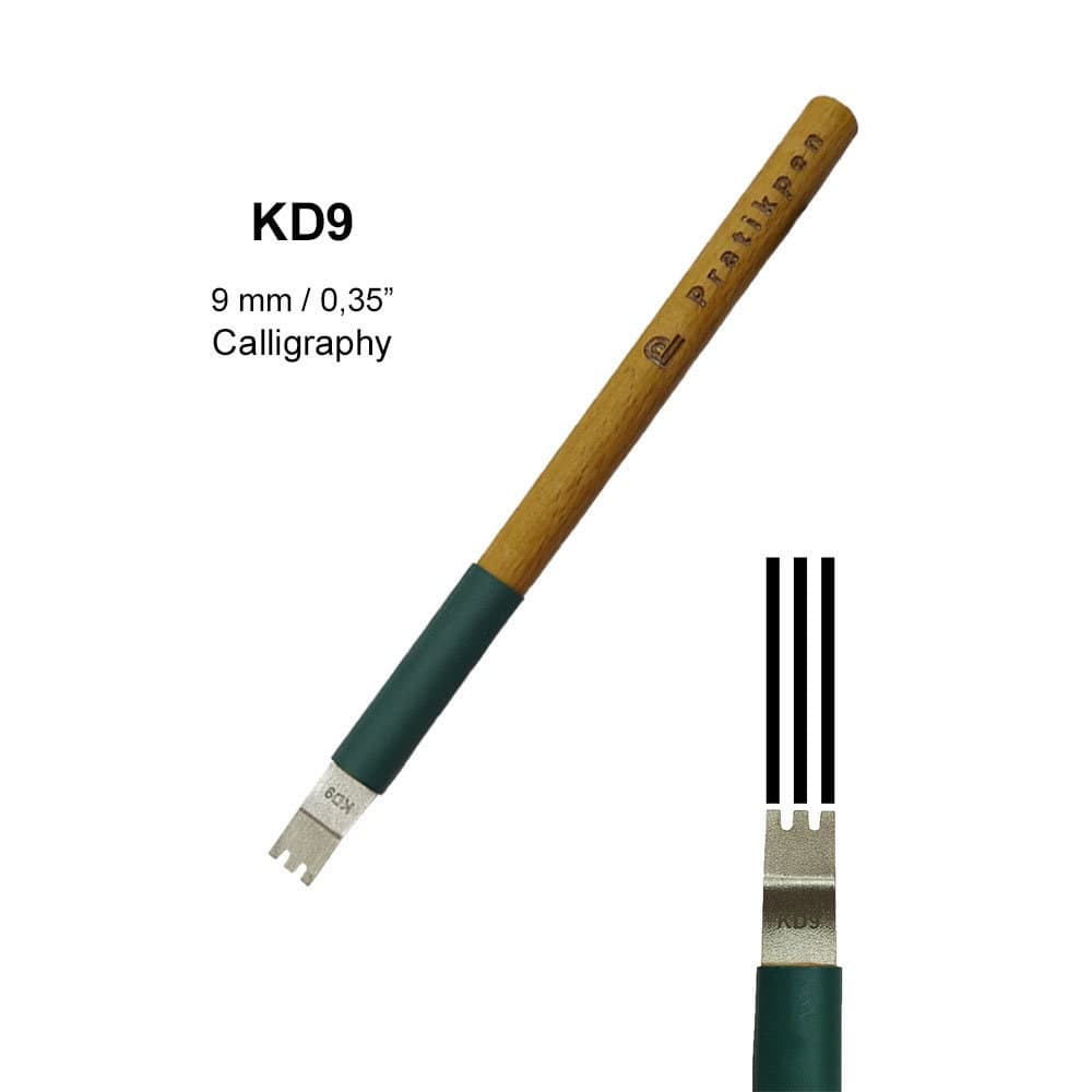 Custom Gothic Calligraphy Pen 9mm Steel Nib Engraved Wooden Handle