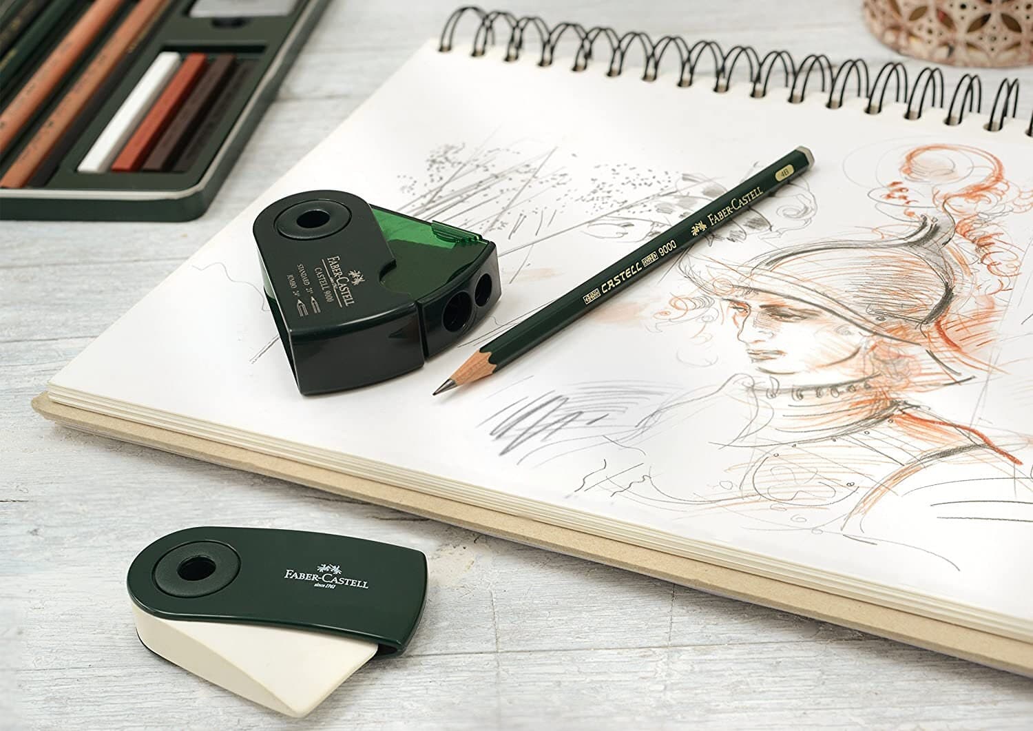 Faber-Castell Pitt Monochrome Wooden Case Accessories Gift Kit - image 5