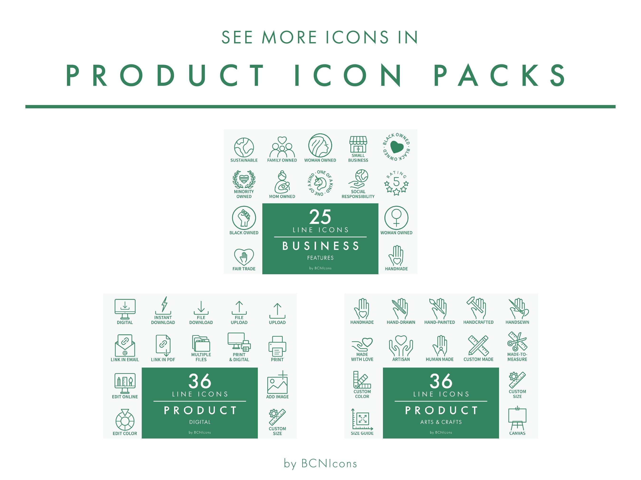 Custom Made Line Icon SVG, Minimalist Made to Order Unique Handmade Small Business Packaging Logo PNG, Customized Product Vector Symbol - image 5