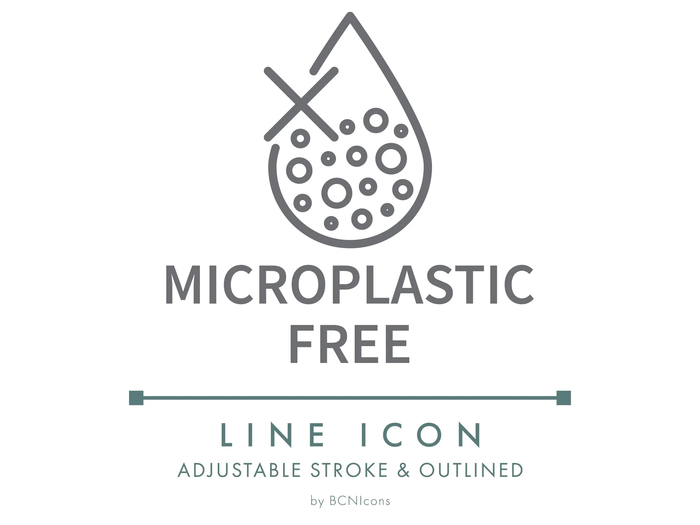 Microplastic Free Symbol Line Icon SVG, Micro Plastic Free Eco Friendly Natural Packaging Logo PNG, Biodegradable Product Vector Symbol