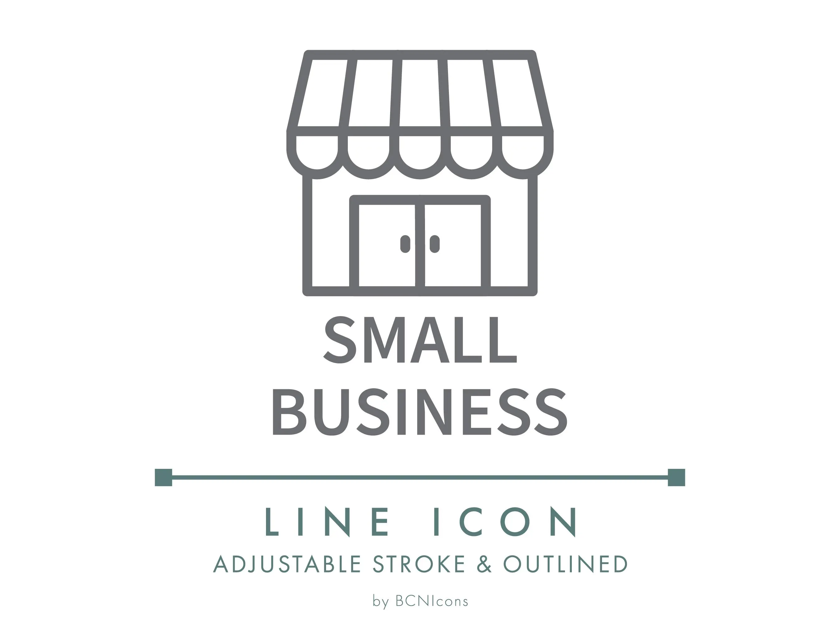 Small Business Line Icon SVG, Minimalist Shop Handmade Business Packaging Logo PNG, Sustainable Local Store Product Vector Symbol