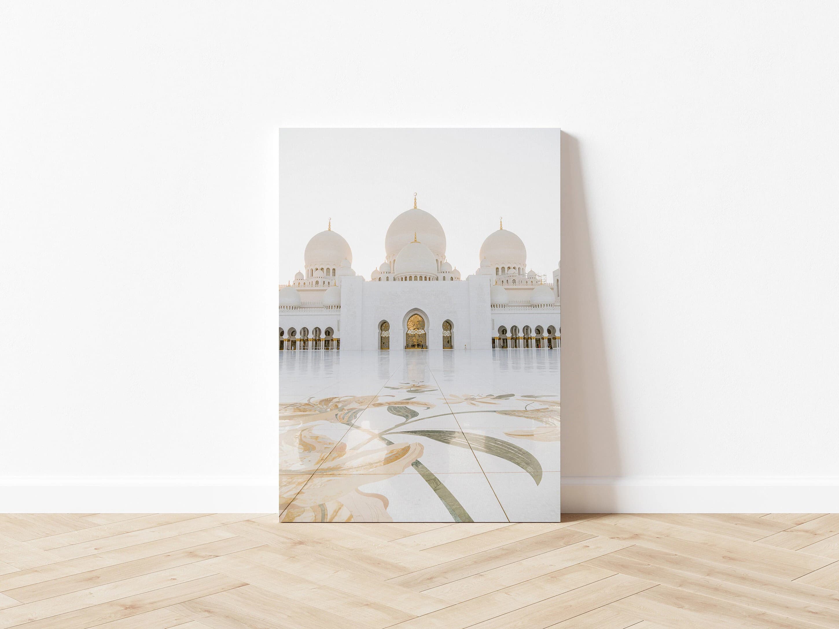 Sheikh Zayed Mosque Picture Canvas - Abu Dhabi- UAE - Islamic Canvas Poster - Islamic Wall Decor - Photography Canvas - Wall Art - Muslim