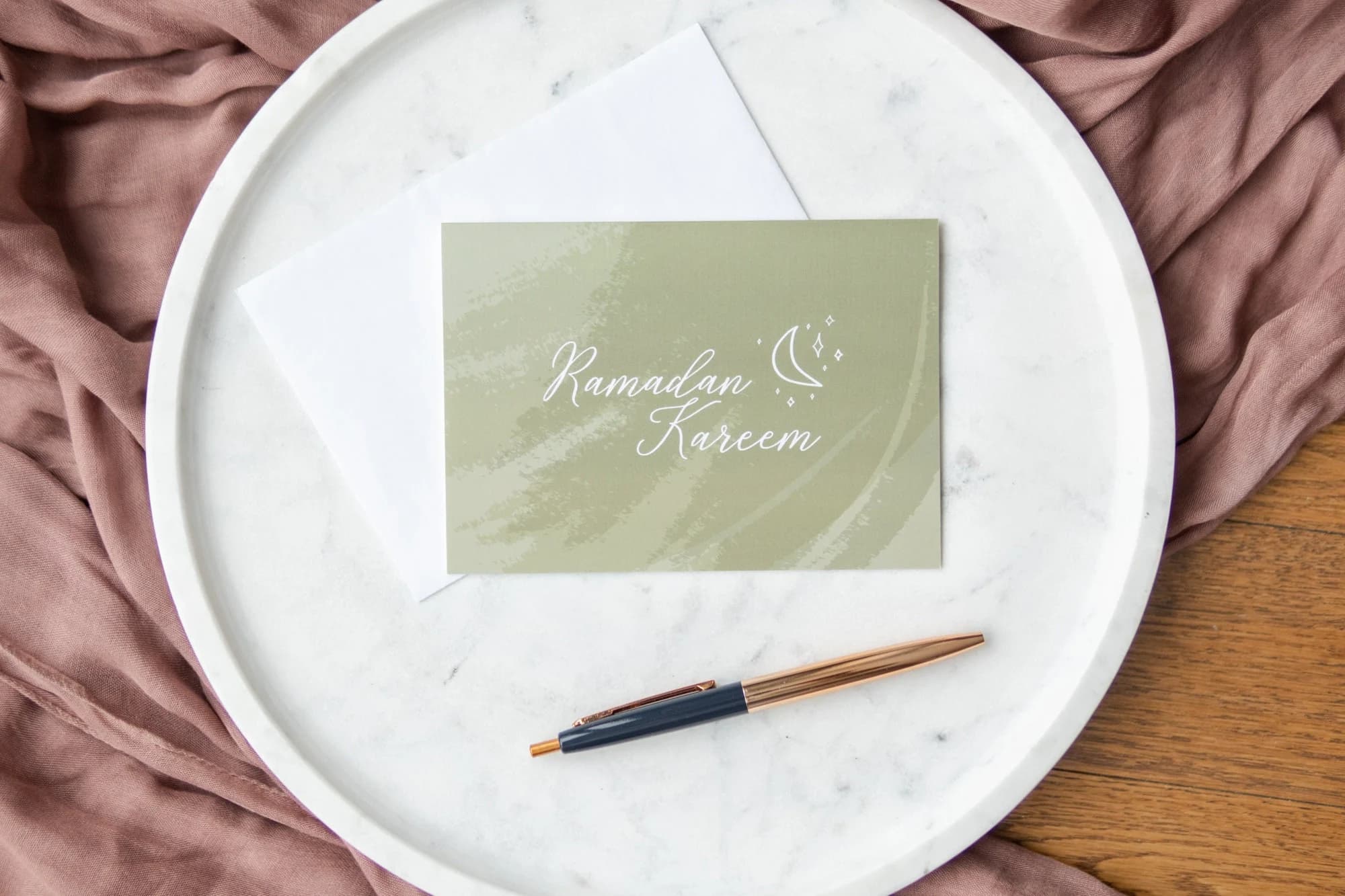 Ramadan Kareem Greeting Card Pack of 10 - Islamic Stationery - Modern Design - Muslim Gift - Month of Ramadan