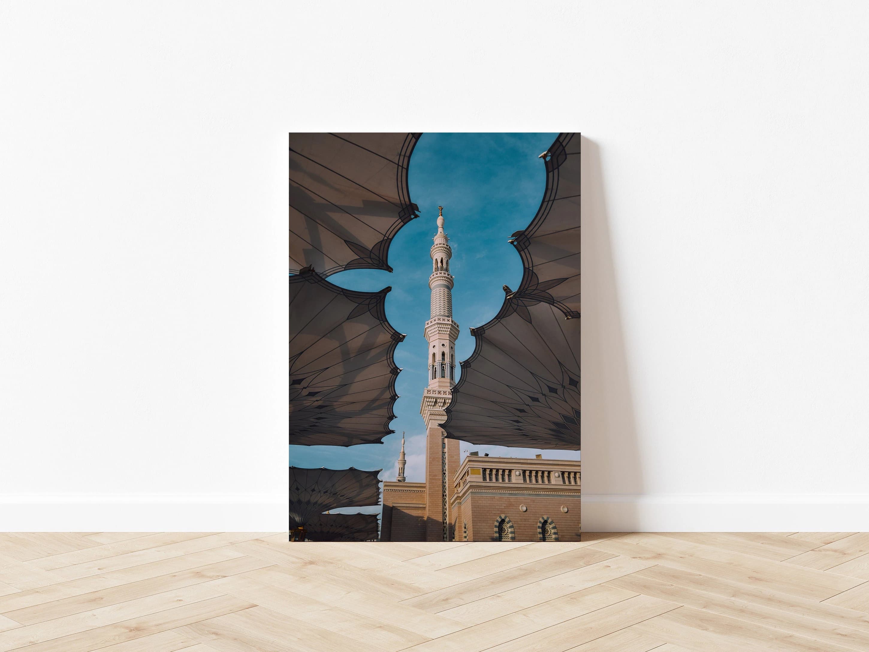 Nabawi Mosque Canvas - Madinah Mosque Picture - Islamic Canvas Poster - Islamic Wall Decor - Photography Canvas - Wall Art - Hajj Gift