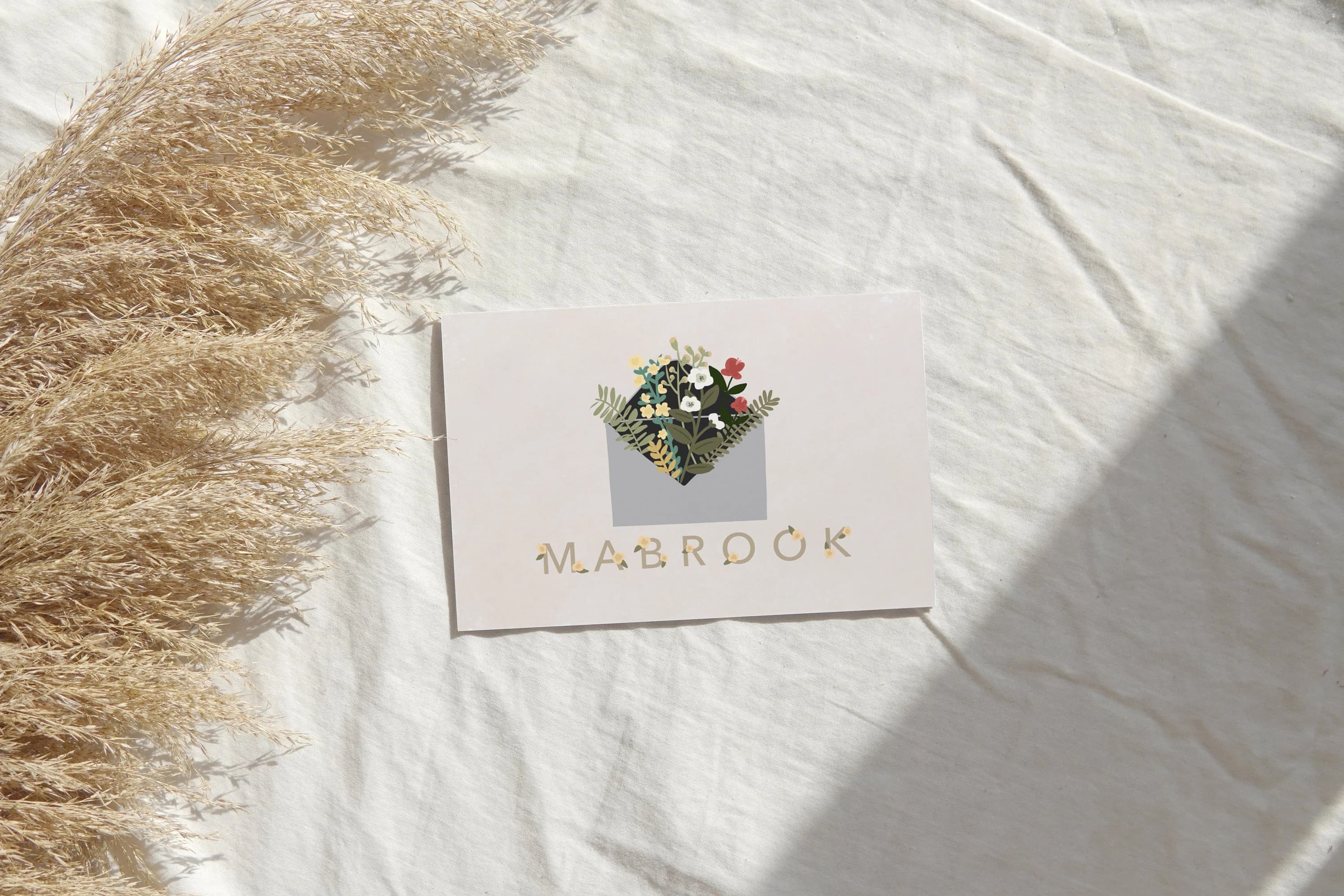 Mabrook Greeting Card - Envelope and Flowers Design - Islamic Card - Islamic gift - Islamic Stationery - Modern Design - Muslim - image 3