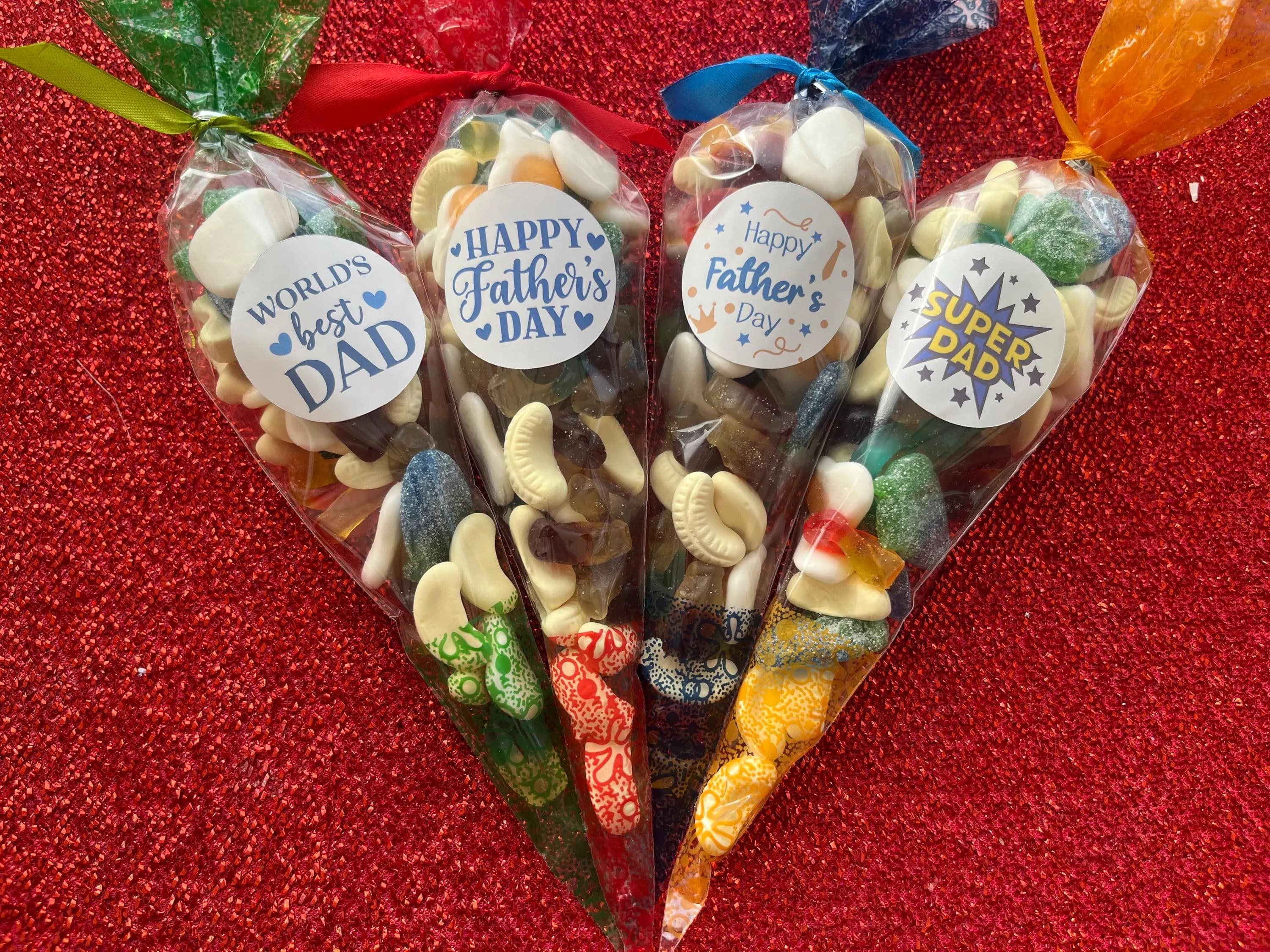 Father’s Day sweet cones , Father’s Day gift, gift for dad, gift for grandad, super dad , worlds best dad, sweet cones , gift for him - image 3