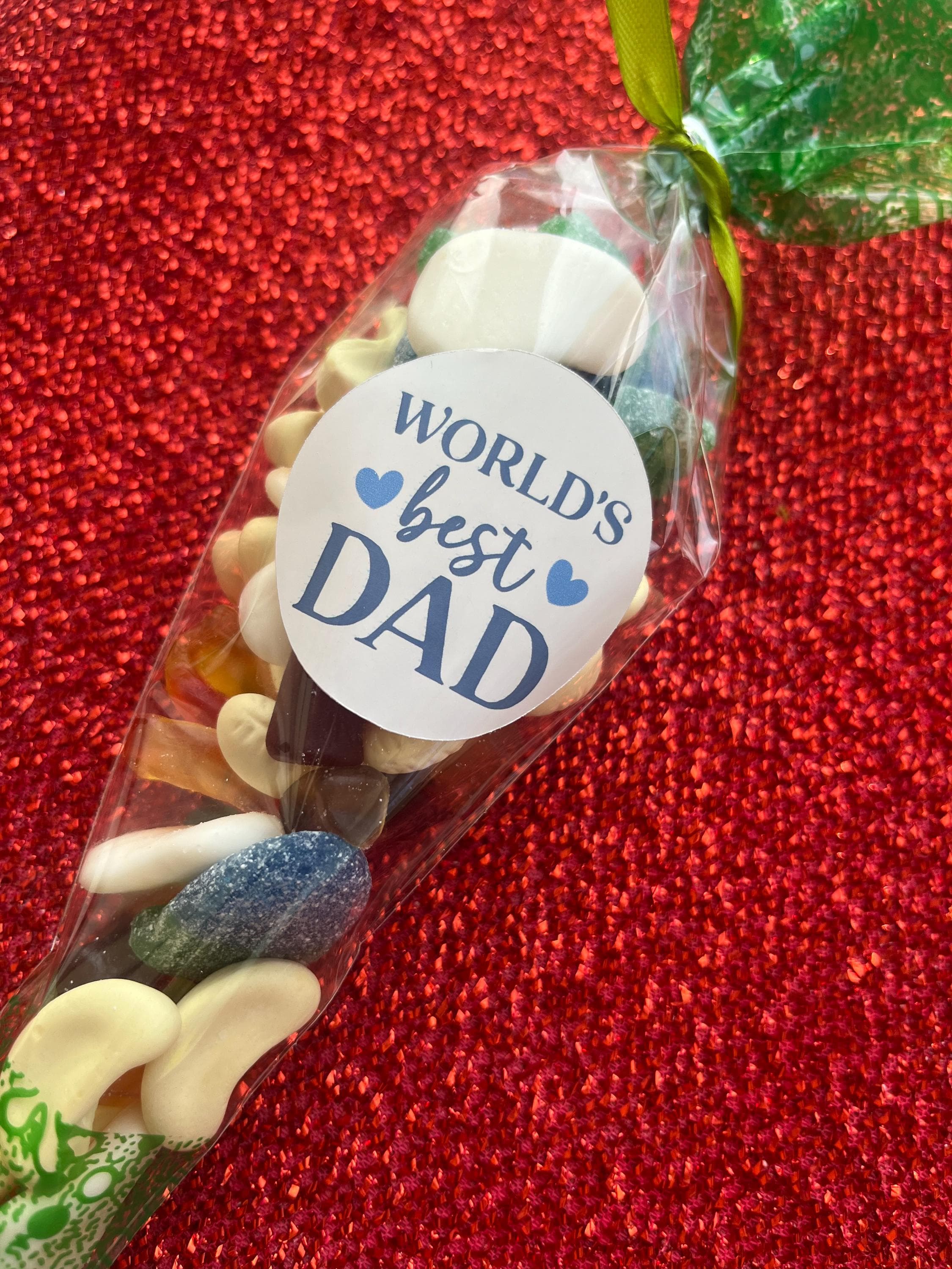 Father’s Day sweet cones , Father’s Day gift, gift for dad, gift for grandad, super dad , worlds best dad, sweet cones , gift for him - image 4