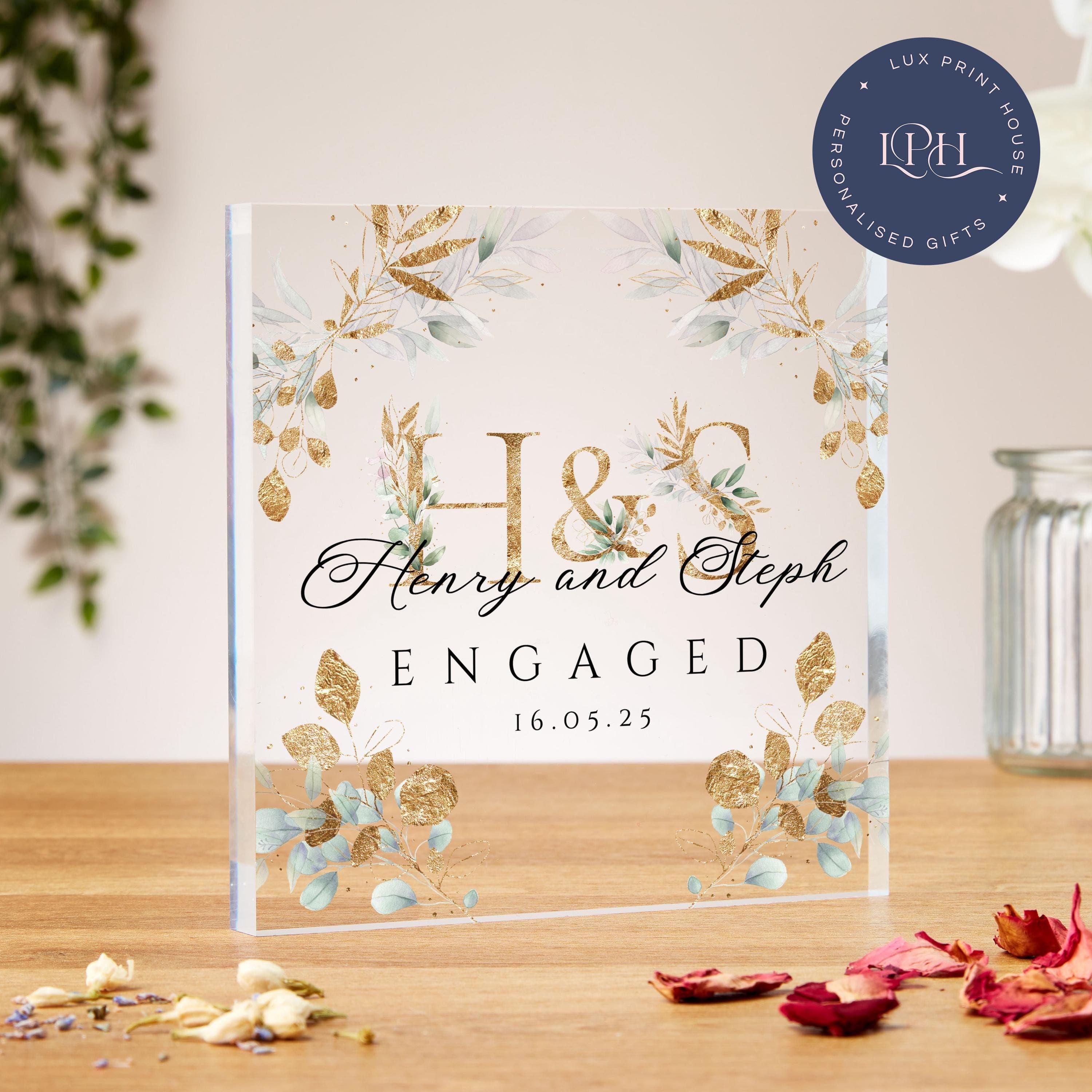 Engagement calendar acrylic block, personalised wedding gift, anniversary, date calendar, wedding date gift, calendar anniversary, ornament