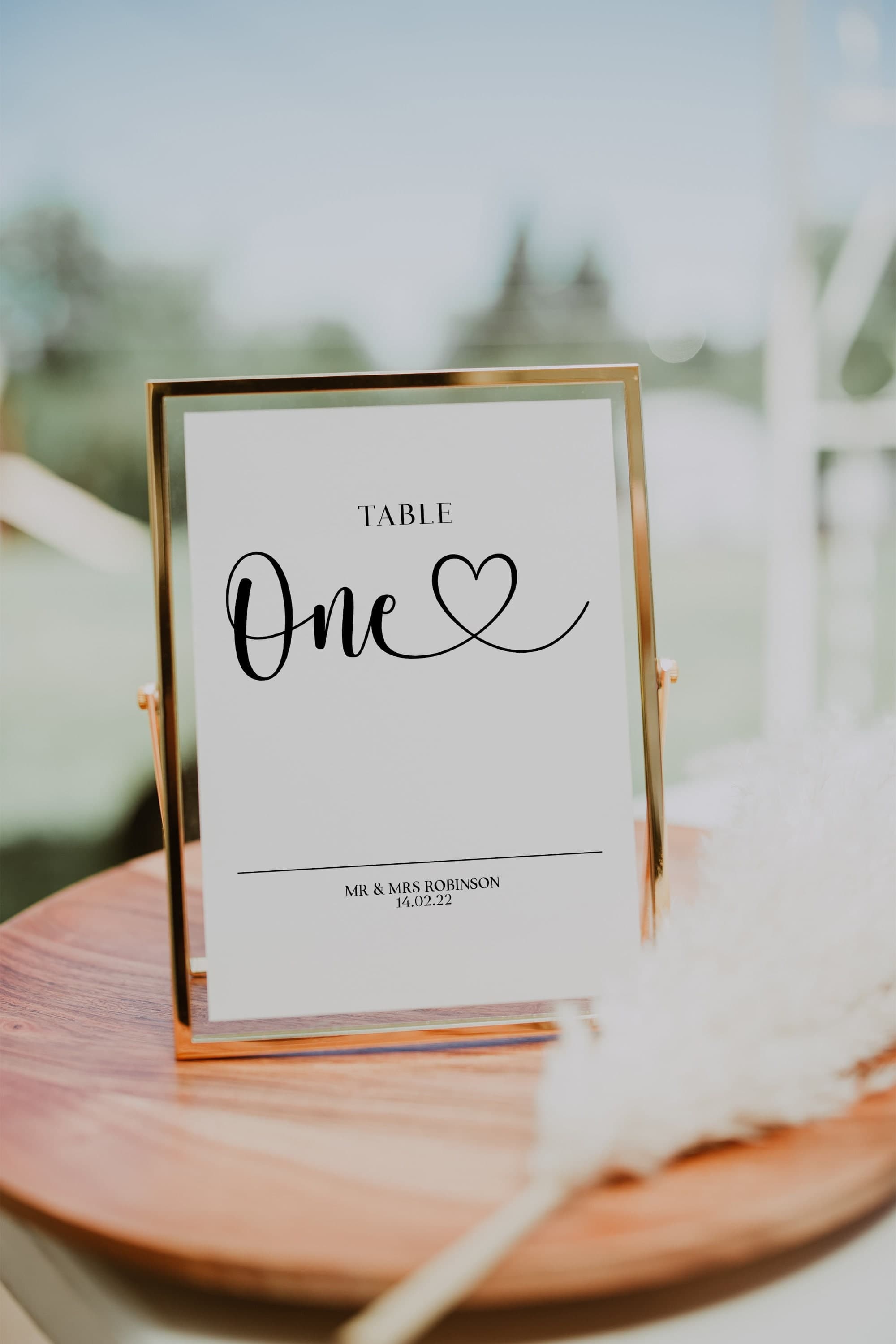 PERSONALISED table numbers, table numbers wedding, simple table numbers, table number signs, wedding reception sign, elegant, modern, card - image 3