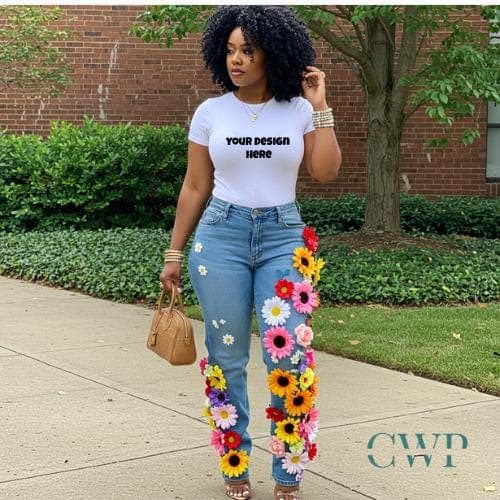 Black Woman T-Shirt Mockup | Faith Apparel, Bella Canvas 3001 Style (Digital Download)