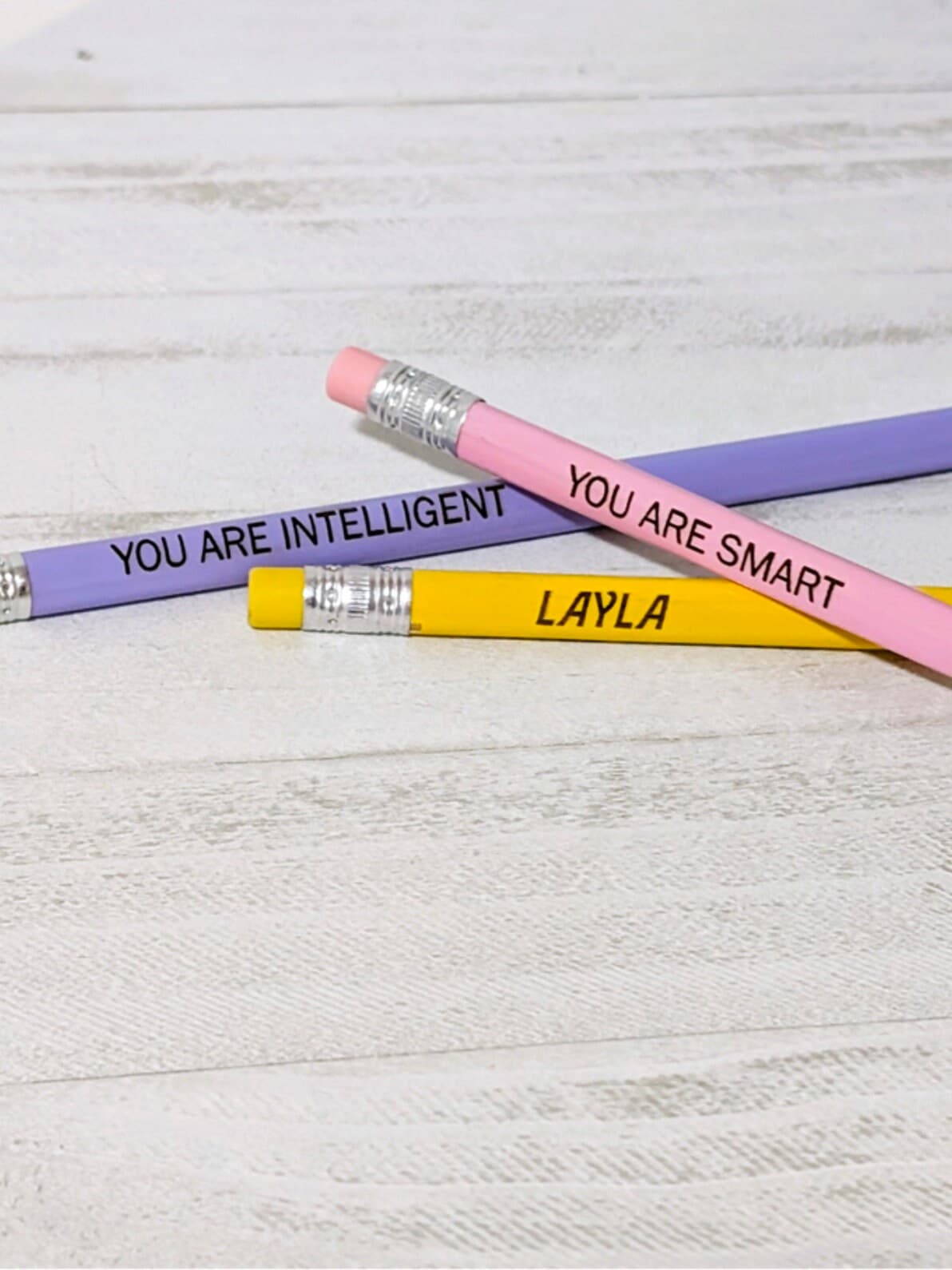 Laser Engraved Personalized Pencils: Teacher & Party Favors