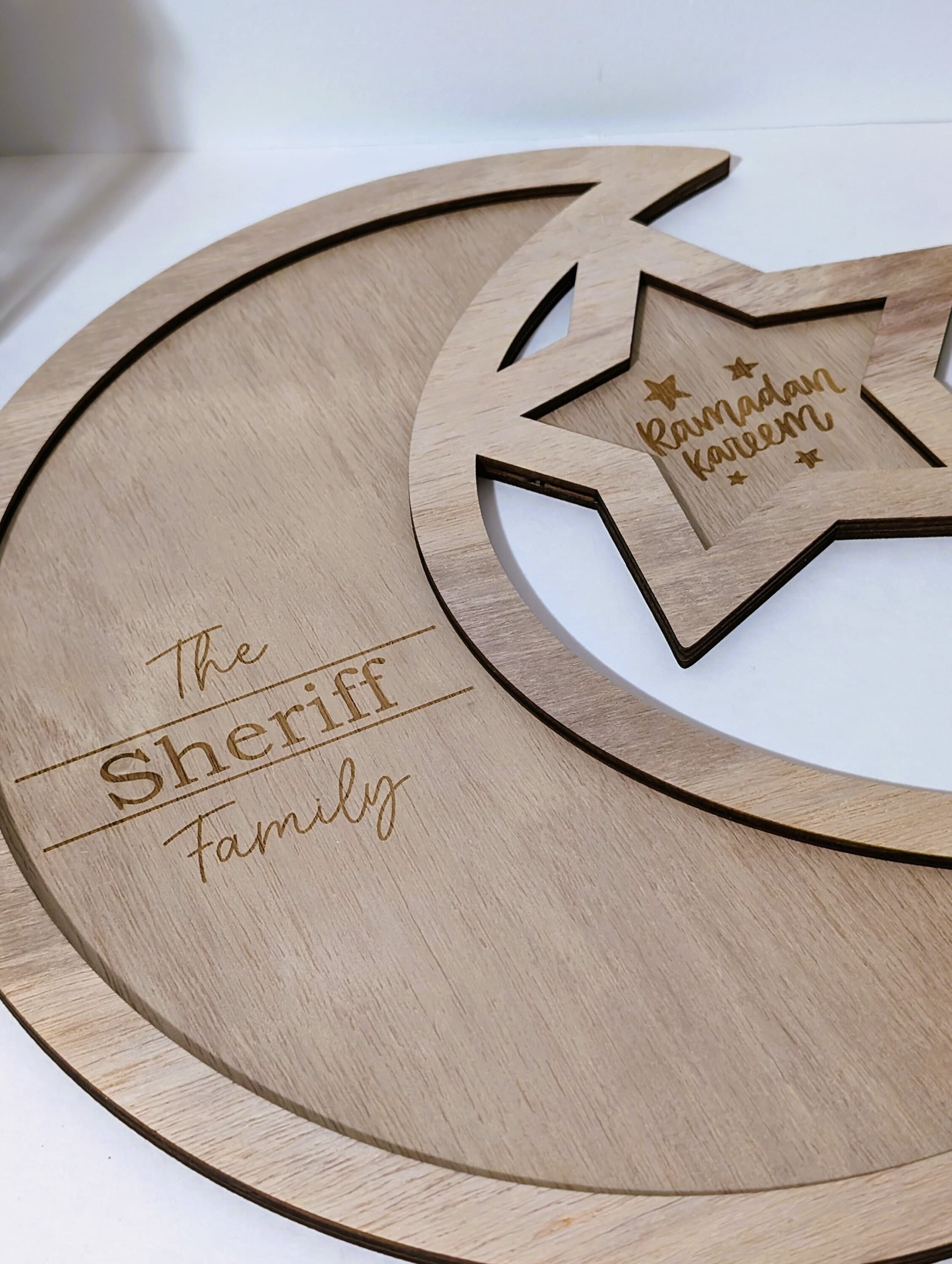 Personalized Crescent Moon Star Tray: Ramadan Eid Decor - image 5