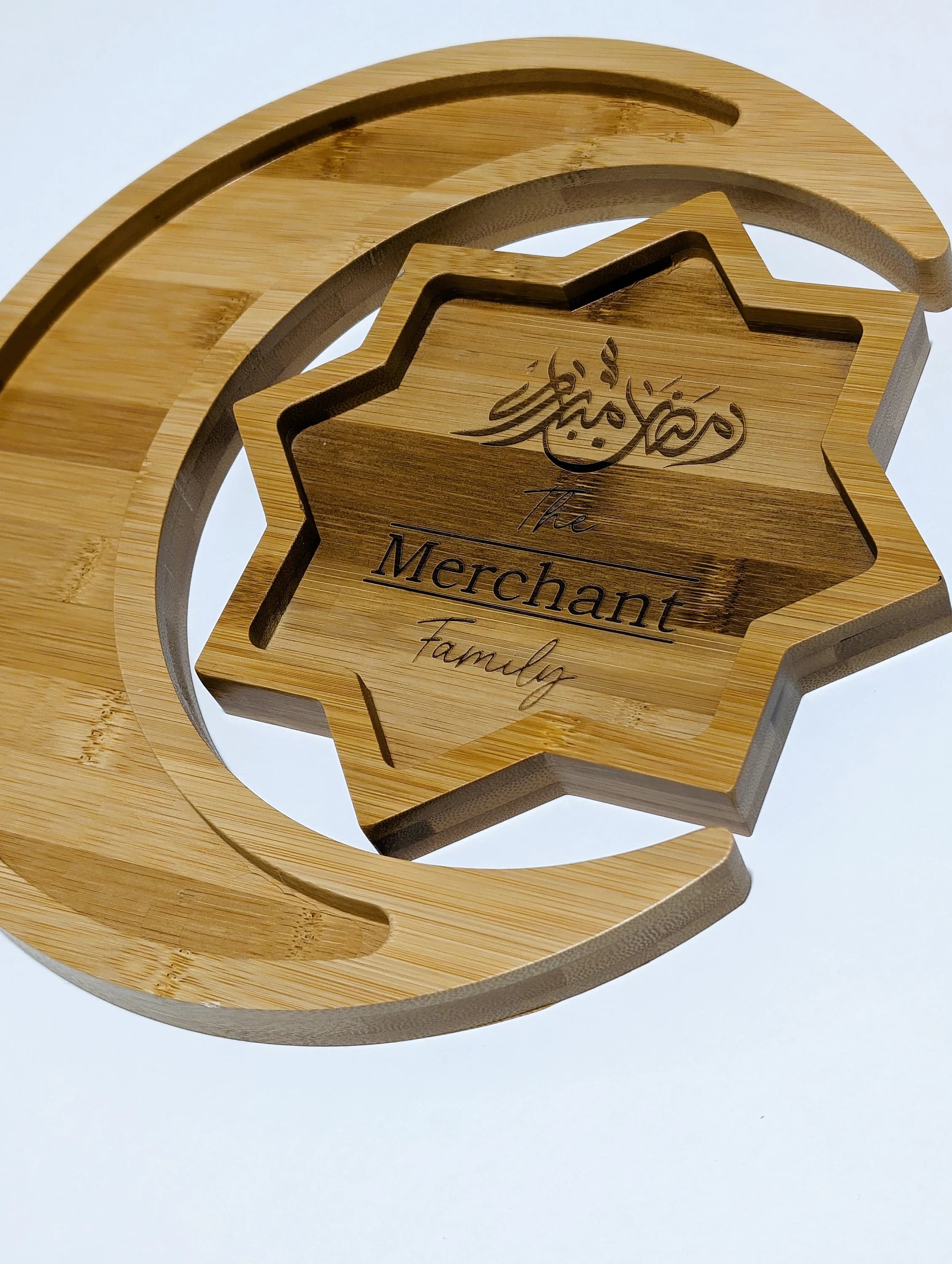 Engraved Bamboo Ramadan/Eid Tray: Customized Serving Decor - image 4