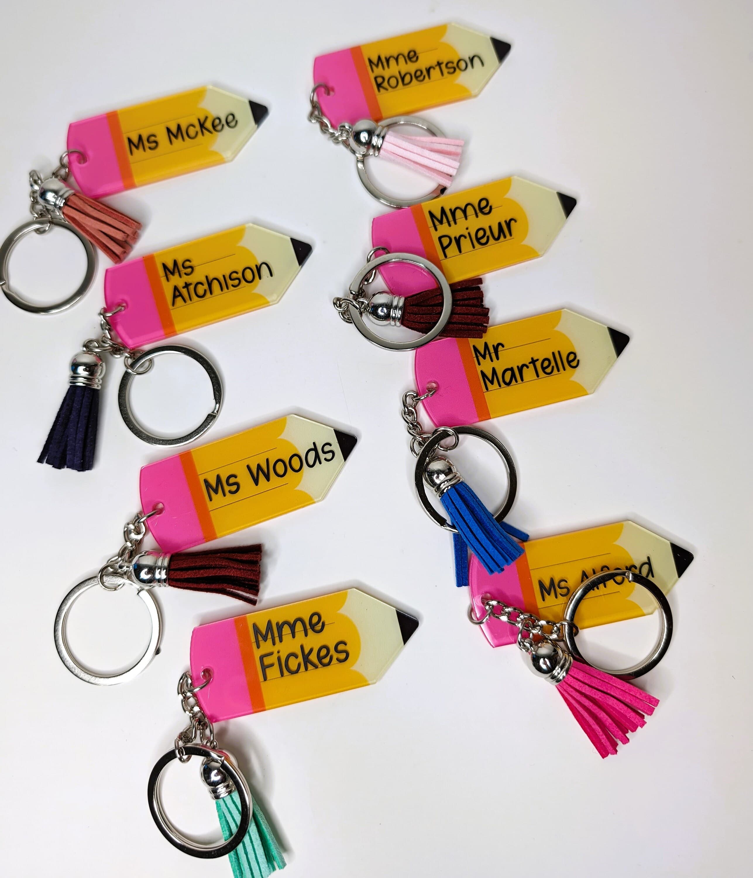 Personalized Teacher Gifts | Customized Pencil Keychain | End of School Year Gift - image 5