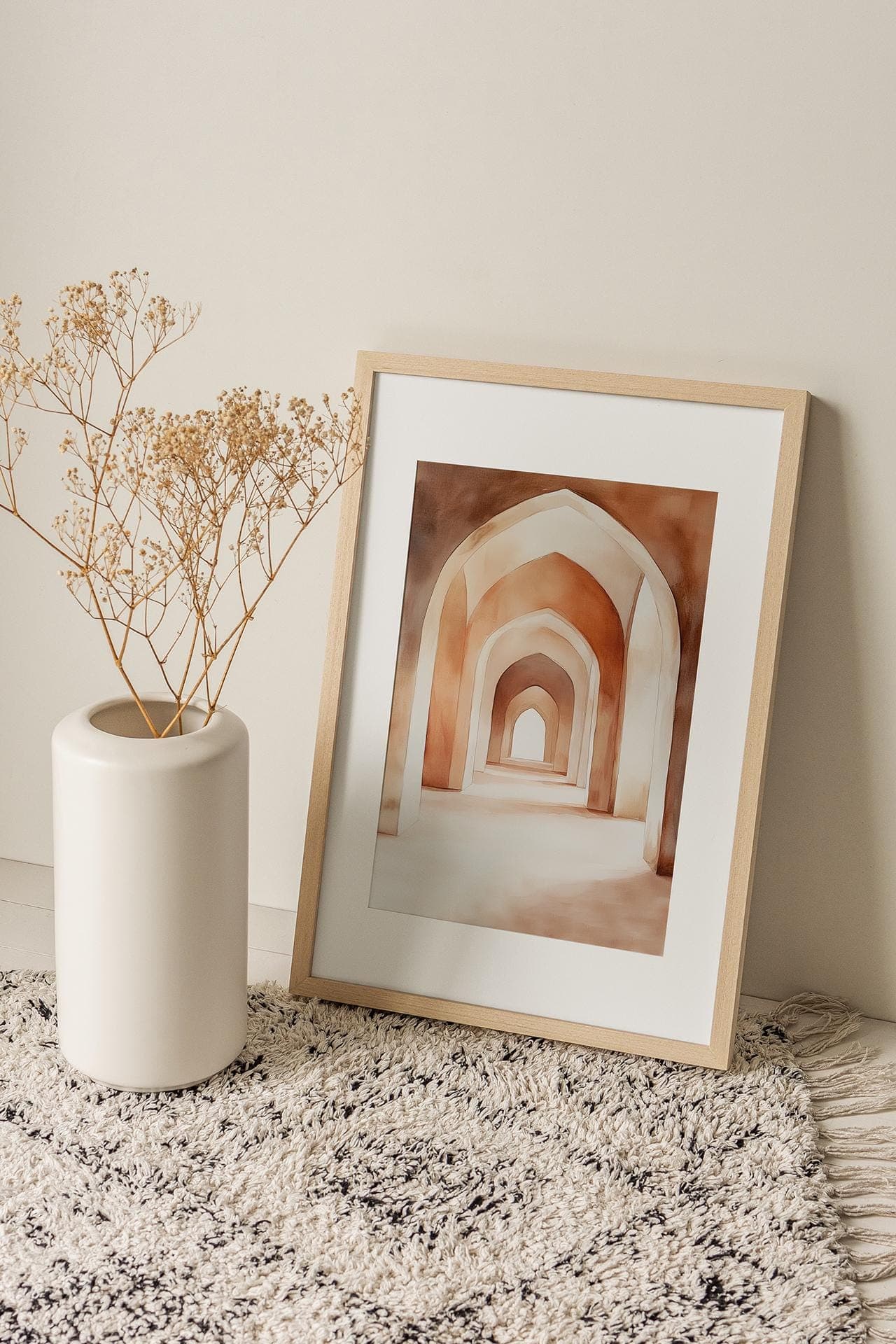Mosque watercolour art print, Islamic wall art