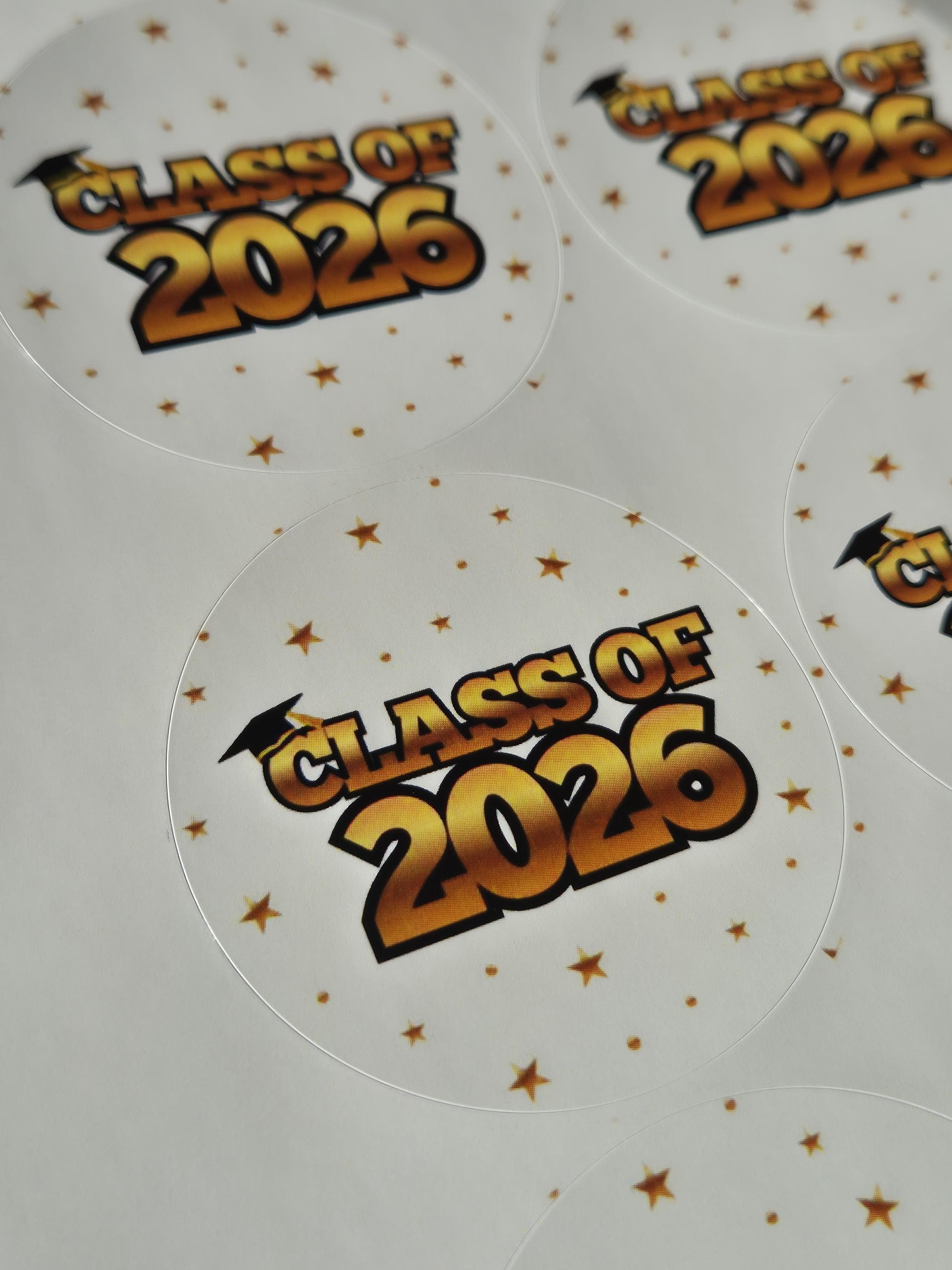 Class of 2026 Stickers | Pack of 30 | Large Class of 2026 Stickers | Sweet cone stickers | Party Bag Stickers