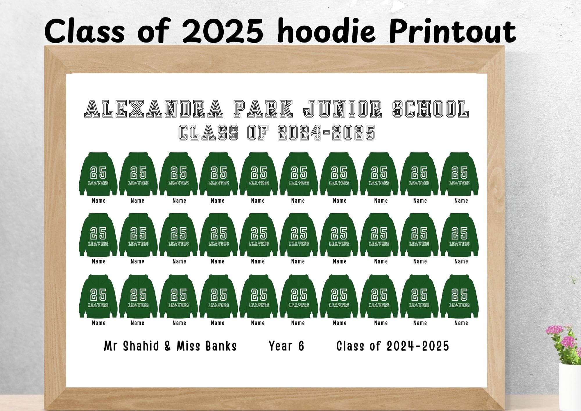 Personalized Class of 2025 Leavers Print: Keepsake Gift (Digital Download)