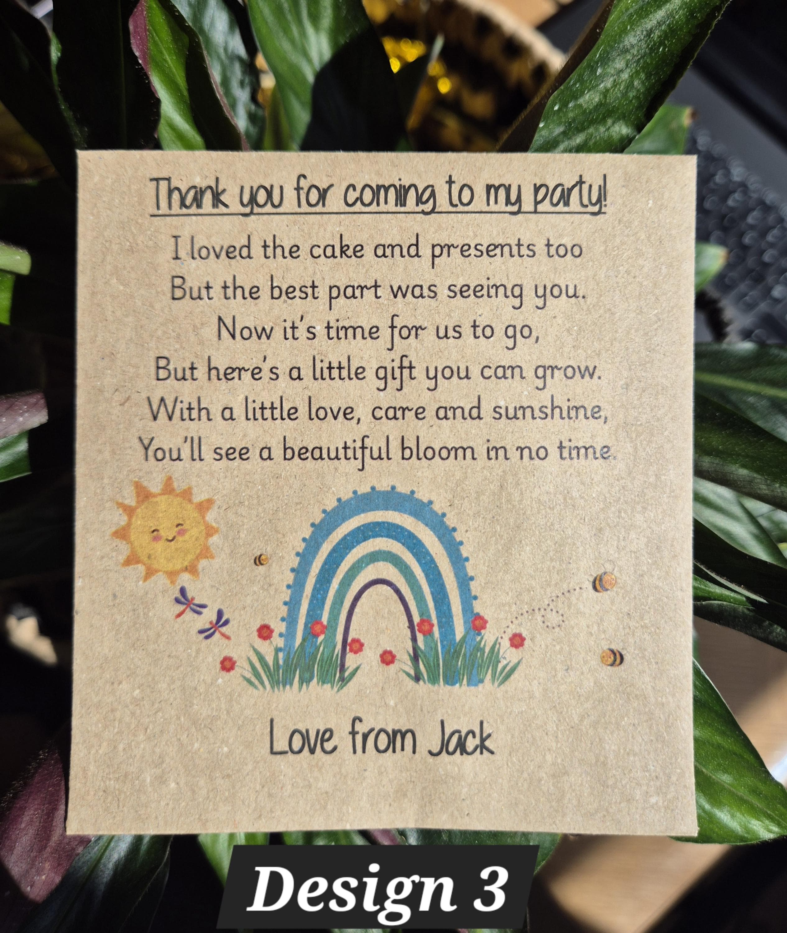 Personalized Sunflower Seed Packets: Birthday Party Favors - image 4