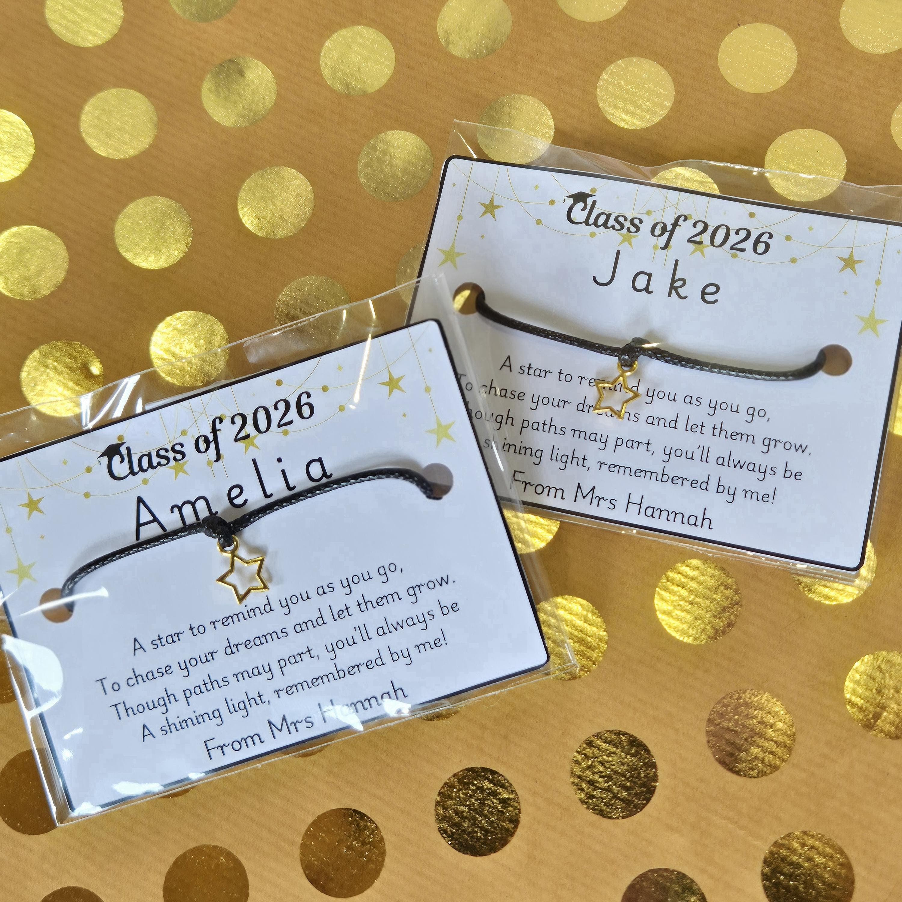Class of 2026 Wish Bracelet | Year 6 and 11 School Leavers Gift | End of term Gifts | End of term Bracelets | Star Wish Bracelets