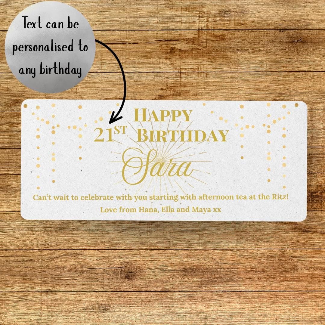 Personalized Birthday Gift Voucher: Luxury Cardstock, Custom Envelope - image 4