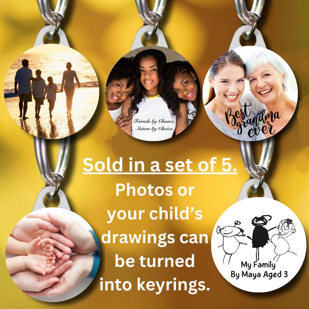 Personalized Photo Keyring: Custom Image Gift, Pack of 5 - image 5