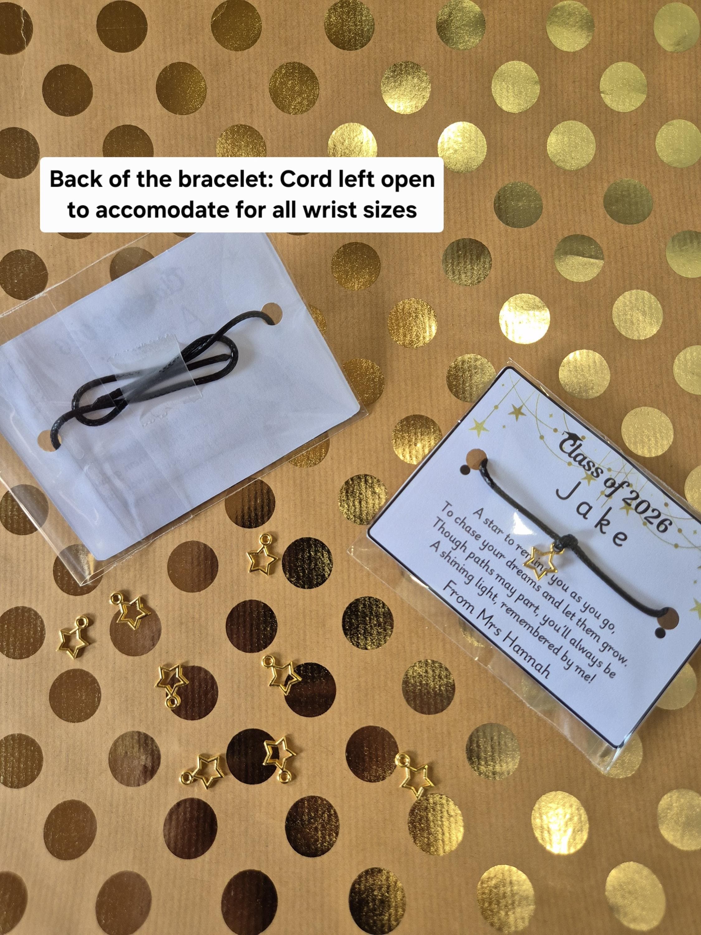 Class of 2026 Wish Bracelet | Year 6 and 11 School Leavers Gift | End of term Gifts | End of term Bracelets | Star Wish Bracelets - image 5