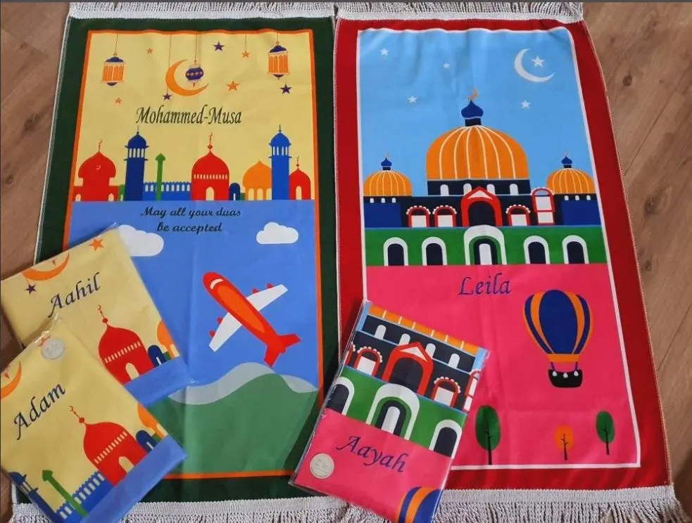 Kids Islamic Prayer Mat – Personalised Mini Sajada Custom Name | Ramadan & Eid Gift - image 5