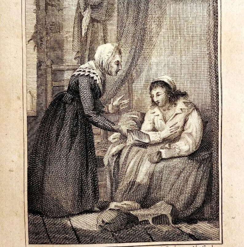 Springsguth Engraving 1792 Gil Bas Rare French Revolution Era Antique #5 DWP3A