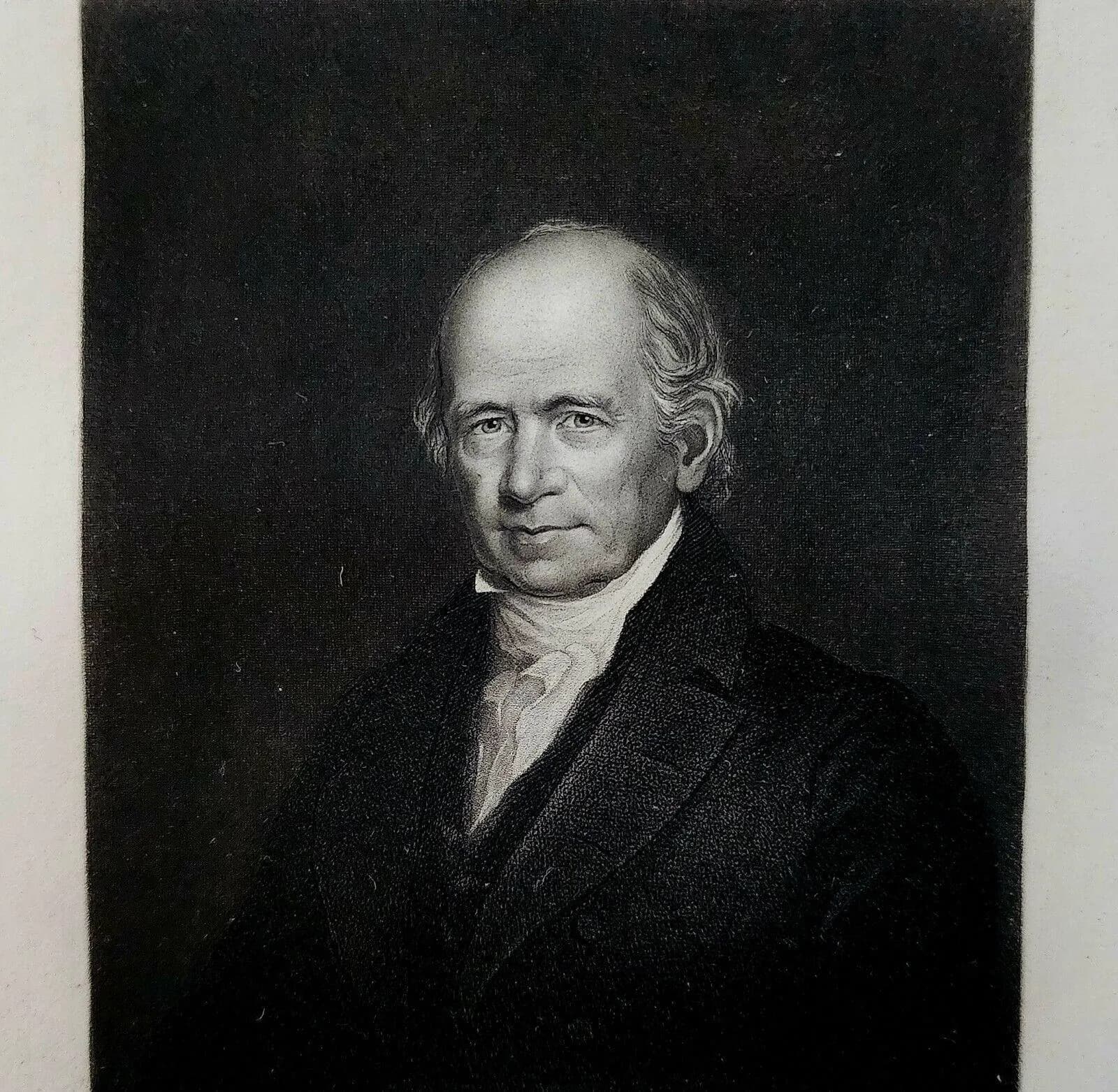 1855 Peter Chardon Brooks Steel Engraving Victorian American Merchant Art E95