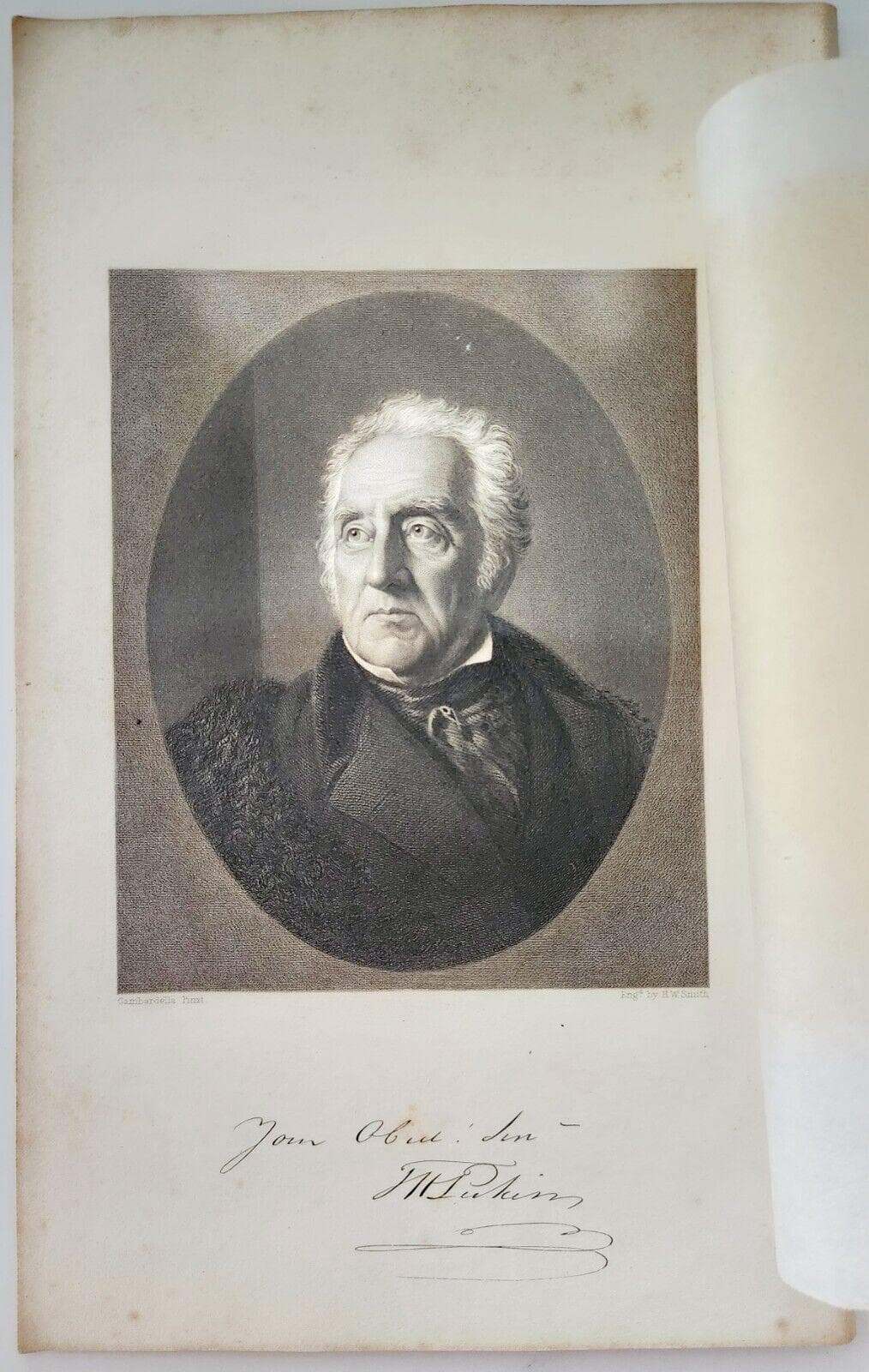 1855 Thomas Handasyd Perkins Steel Engraving Victorian American Merchant Art E95 - image 2