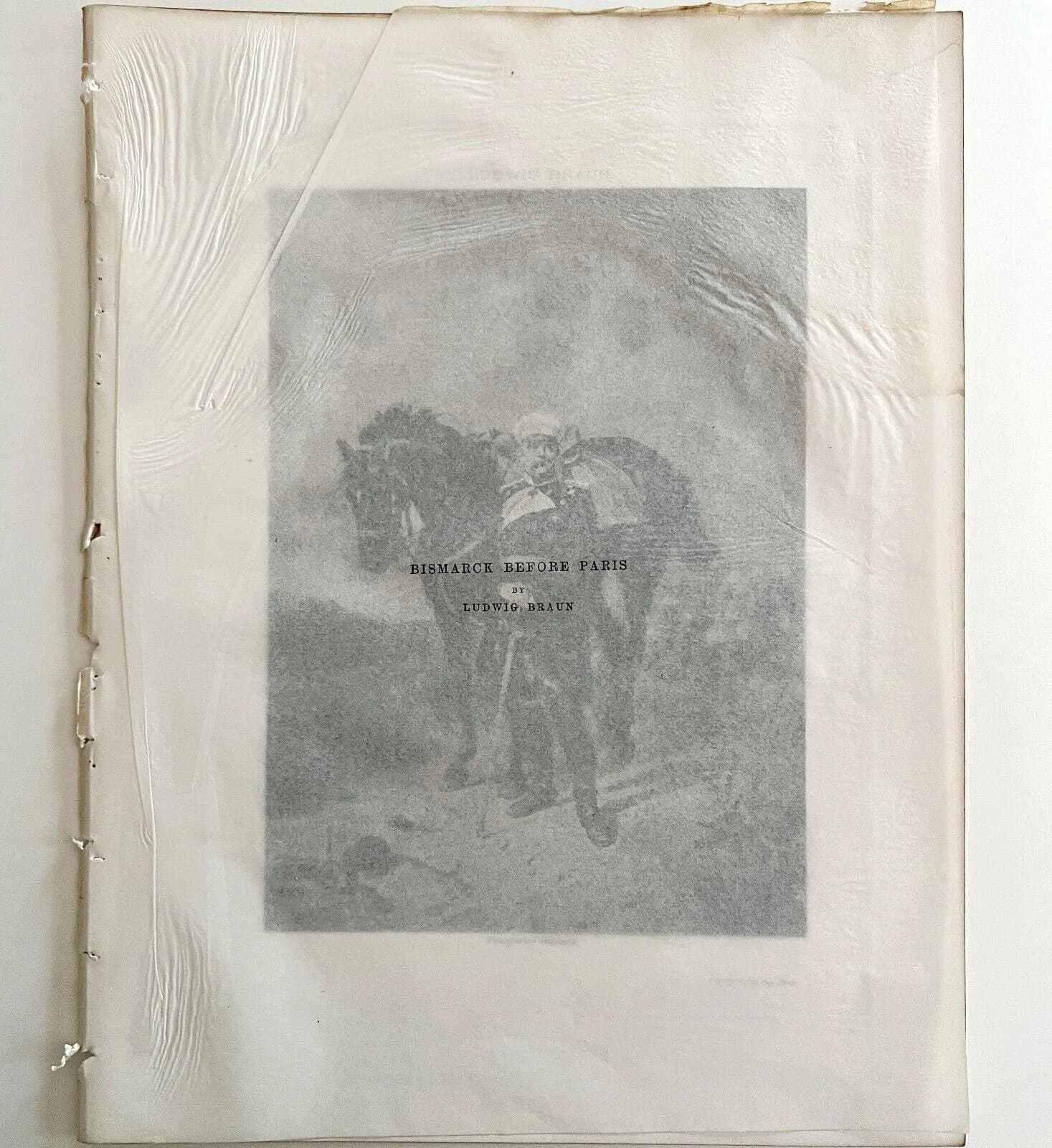 Otto Von Bismarck Before Paris Photogravure Victorian 1894 Portrait Horse DWS4 - image 4