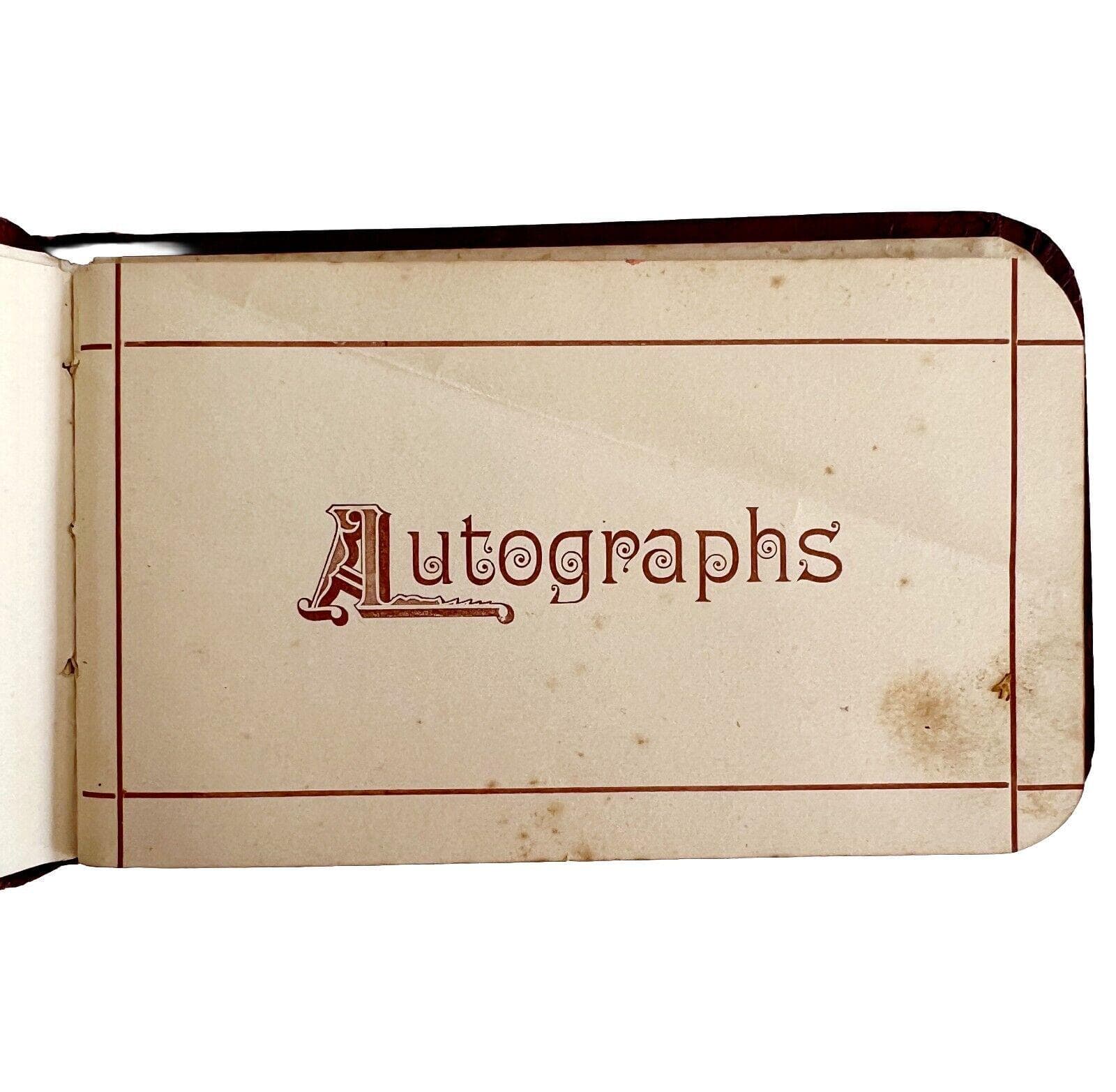 Victorian 1880s Autograph Album Pease Family Descendants Pendleton Wool E39 - image 4