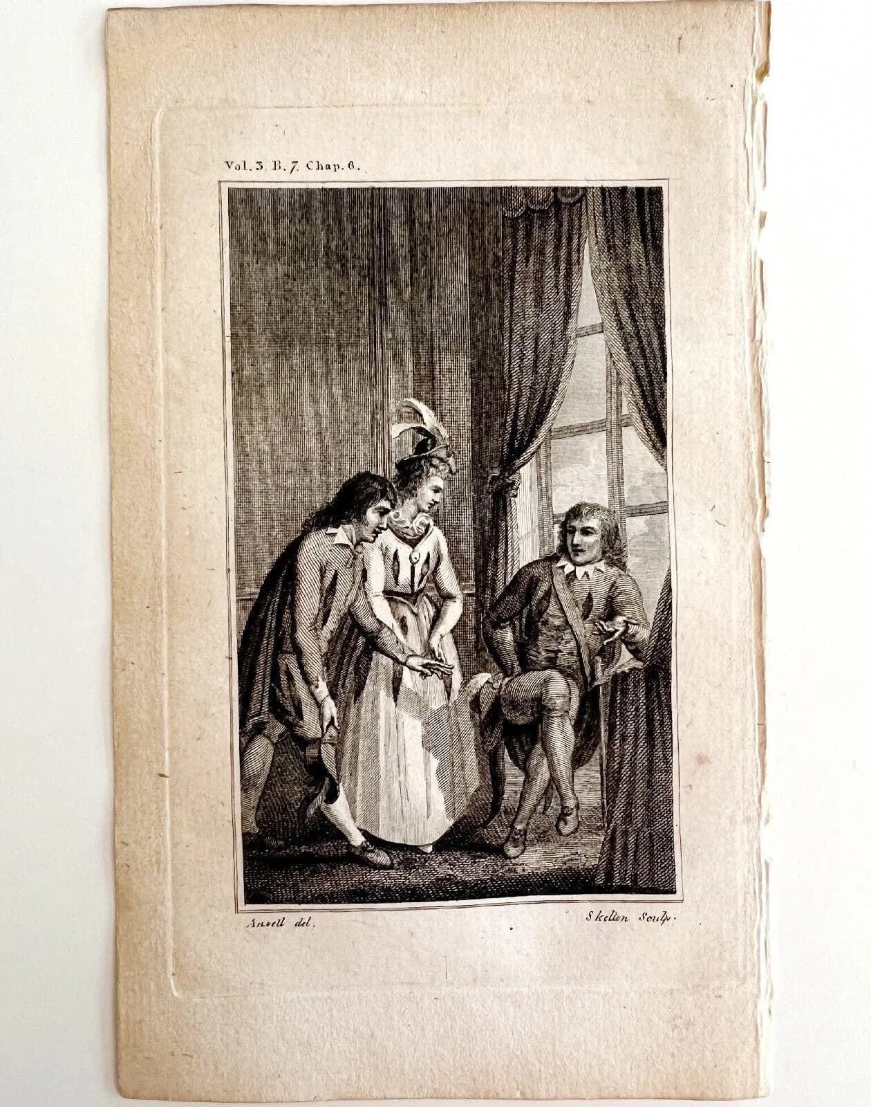 Skelton Engraving 1792 Gil Bas Rare French Revolution Era Antique Art #6 DWP3A - image 2
