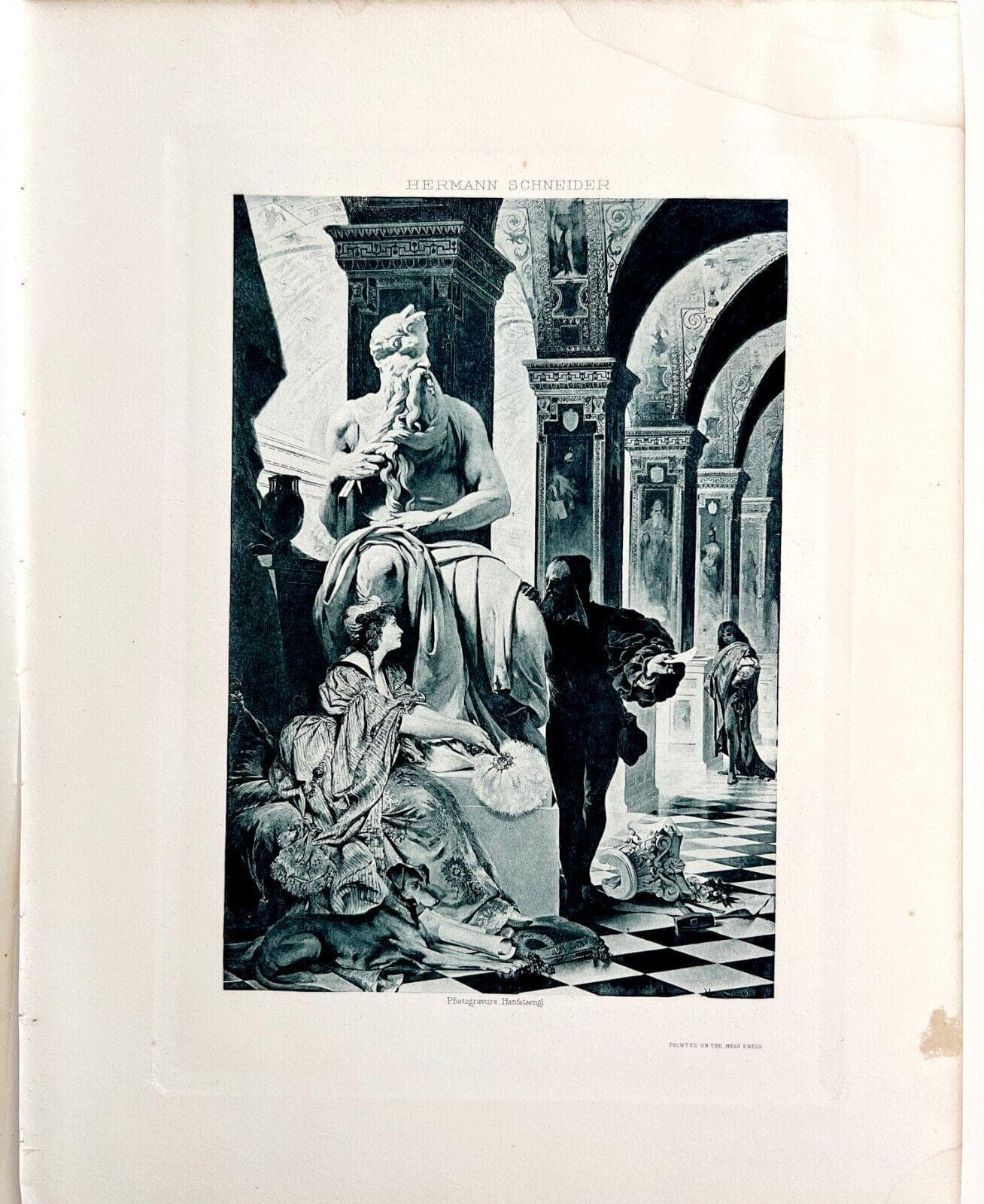 Michelangelo And Vittoria Colonna Photo Gravure Victorian 1894 Art DWS11 - image 3
