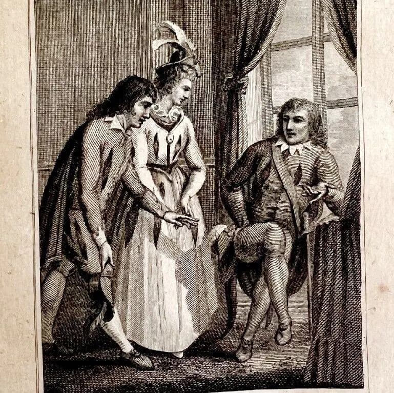 Skelton Engraving 1792 Gil Bas Rare French Revolution Era Antique Art #6 DWP3A