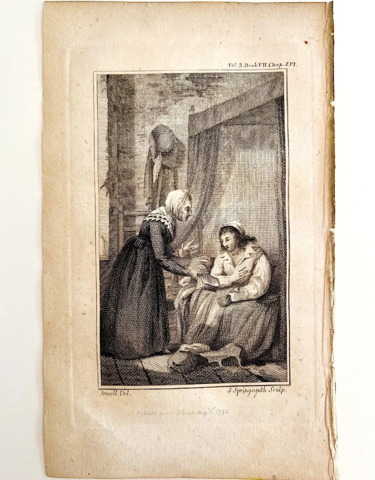 Springsguth Engraving 1792 Gil Bas Rare French Revolution Era Antique #5 DWP3A - image 2