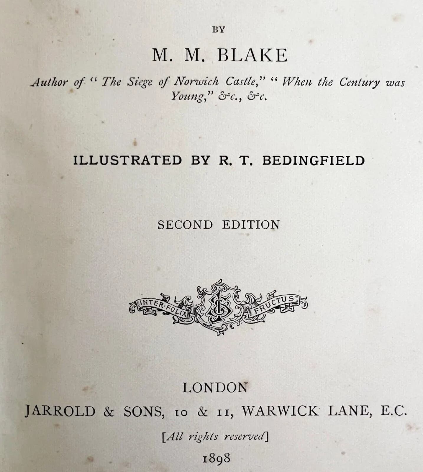 The Blues And Brigands MM Blake 1898 2nd Edition Les Vauxbelets RARE Antique C97 - image 5
