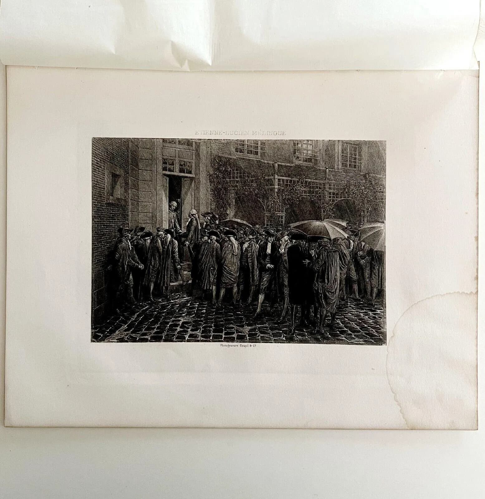 Third Estate Refuge In Tennis Court Photogravure Victorian 1894 Melingue DWS4 - image 3