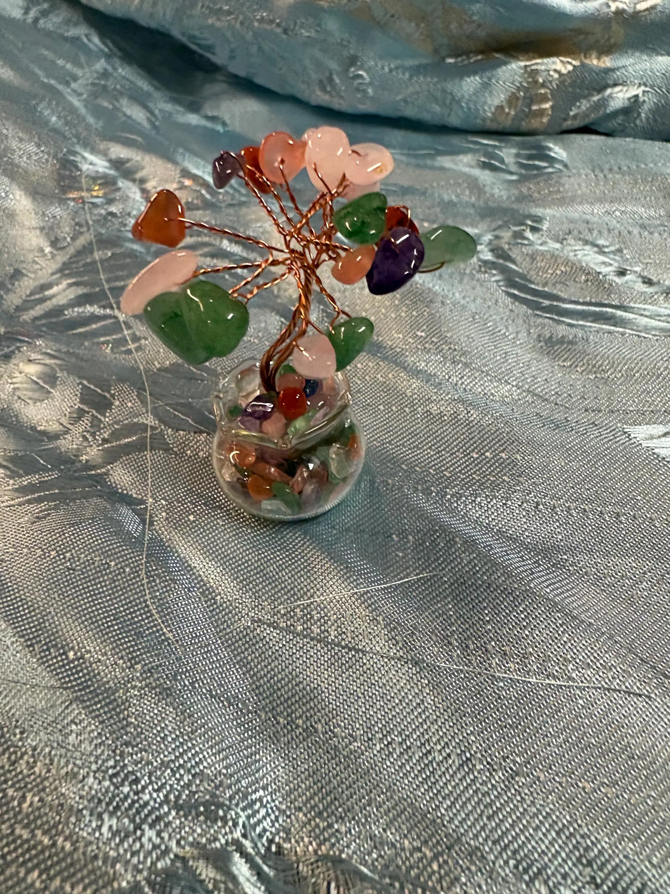 handmade mini multicolor tree of life healing crystal decort for protection balance spiritual growth