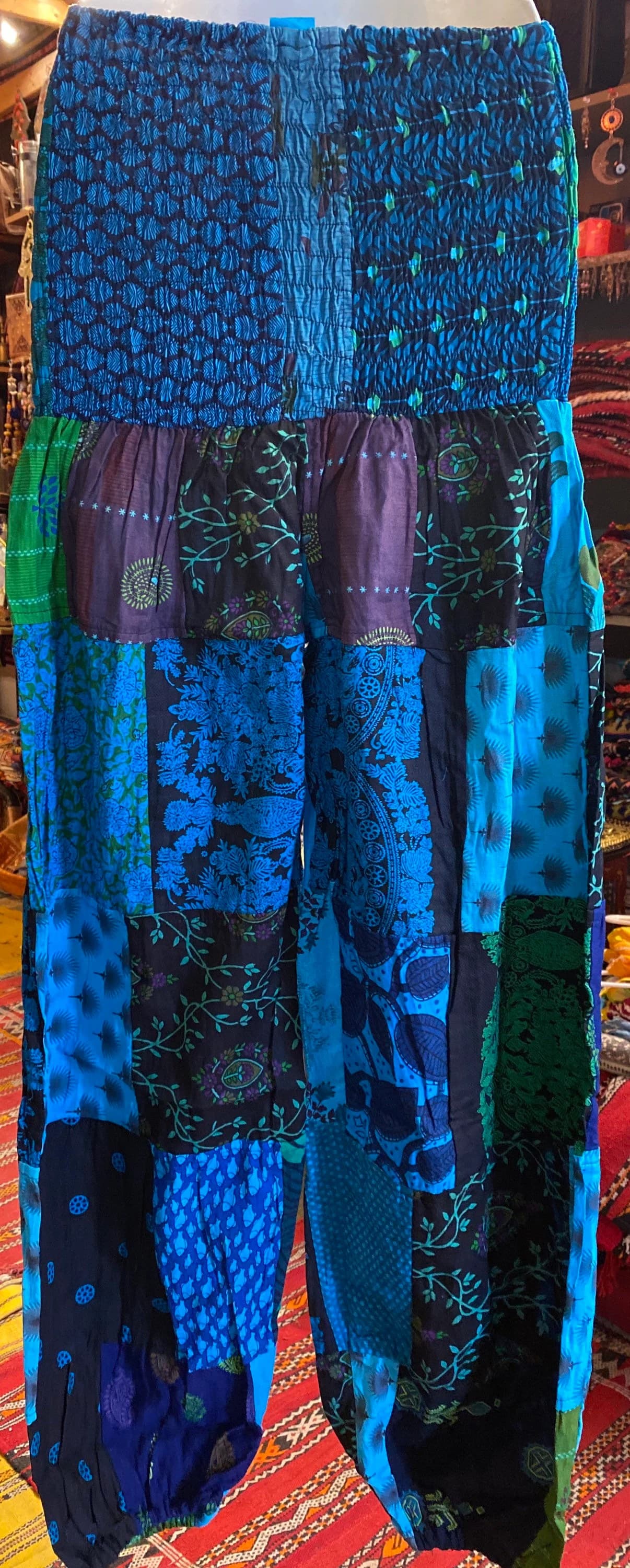 Patchwork Cotton Harem Pants: Boho Hippie Festival Clothing - image 4