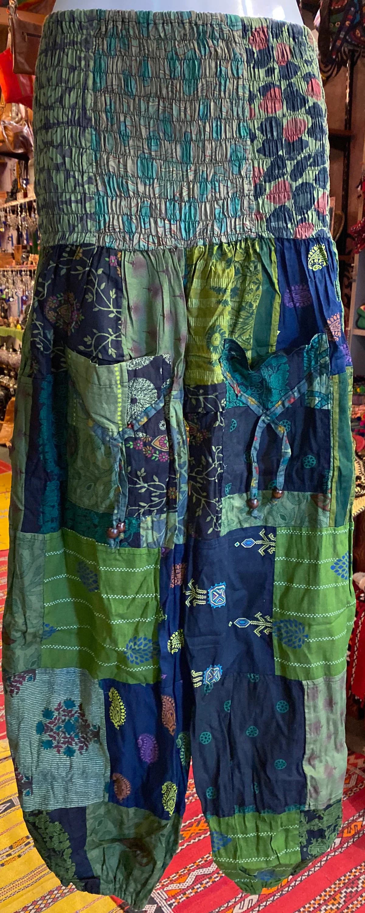 Patchwork Cotton Harem Pants: Boho Hippie Festival Clothing - image 5