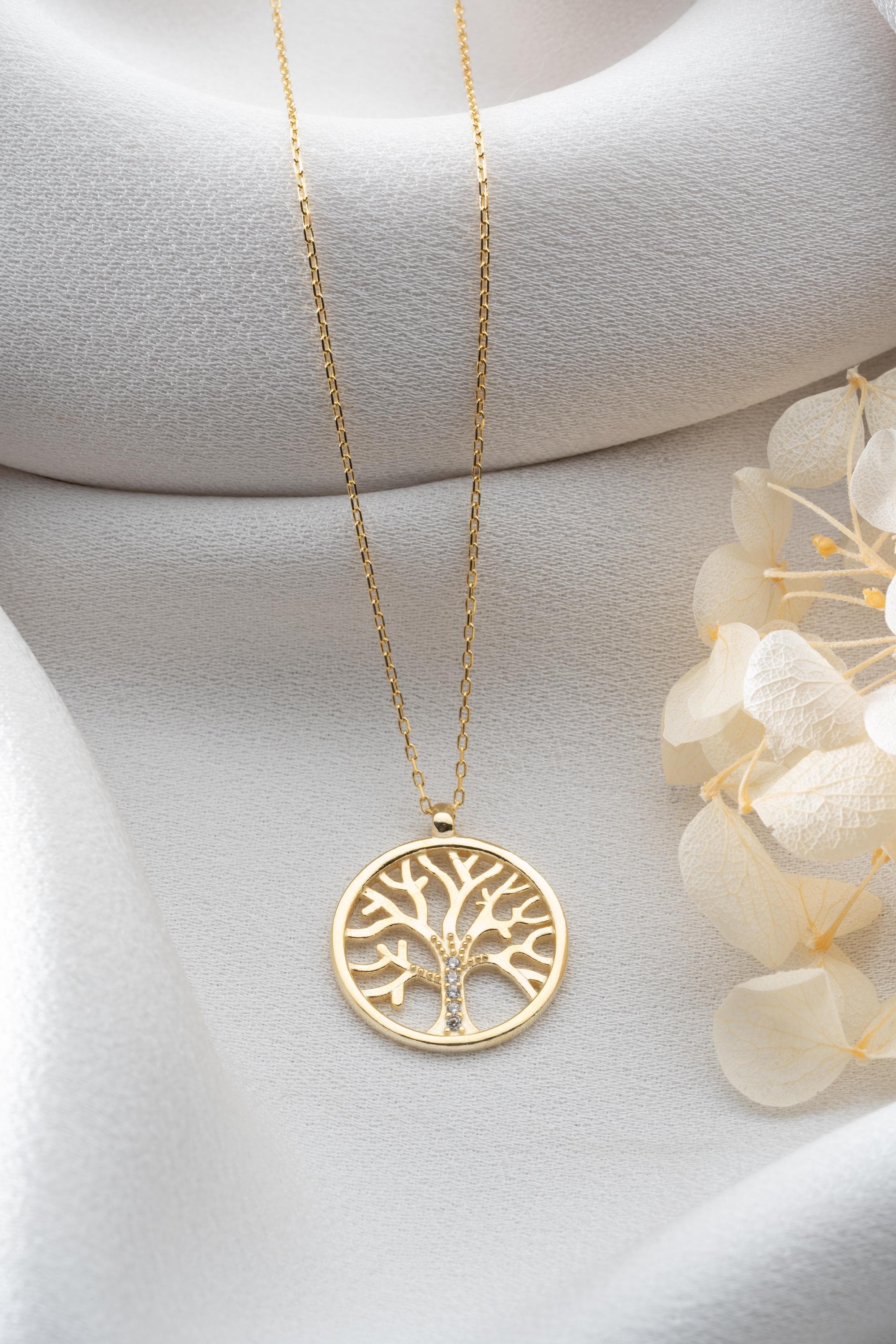Tree of Life Necklace Family Roots Pendant Gold Jewelry Meaningful Gift Mother Grandmother Women - image 5