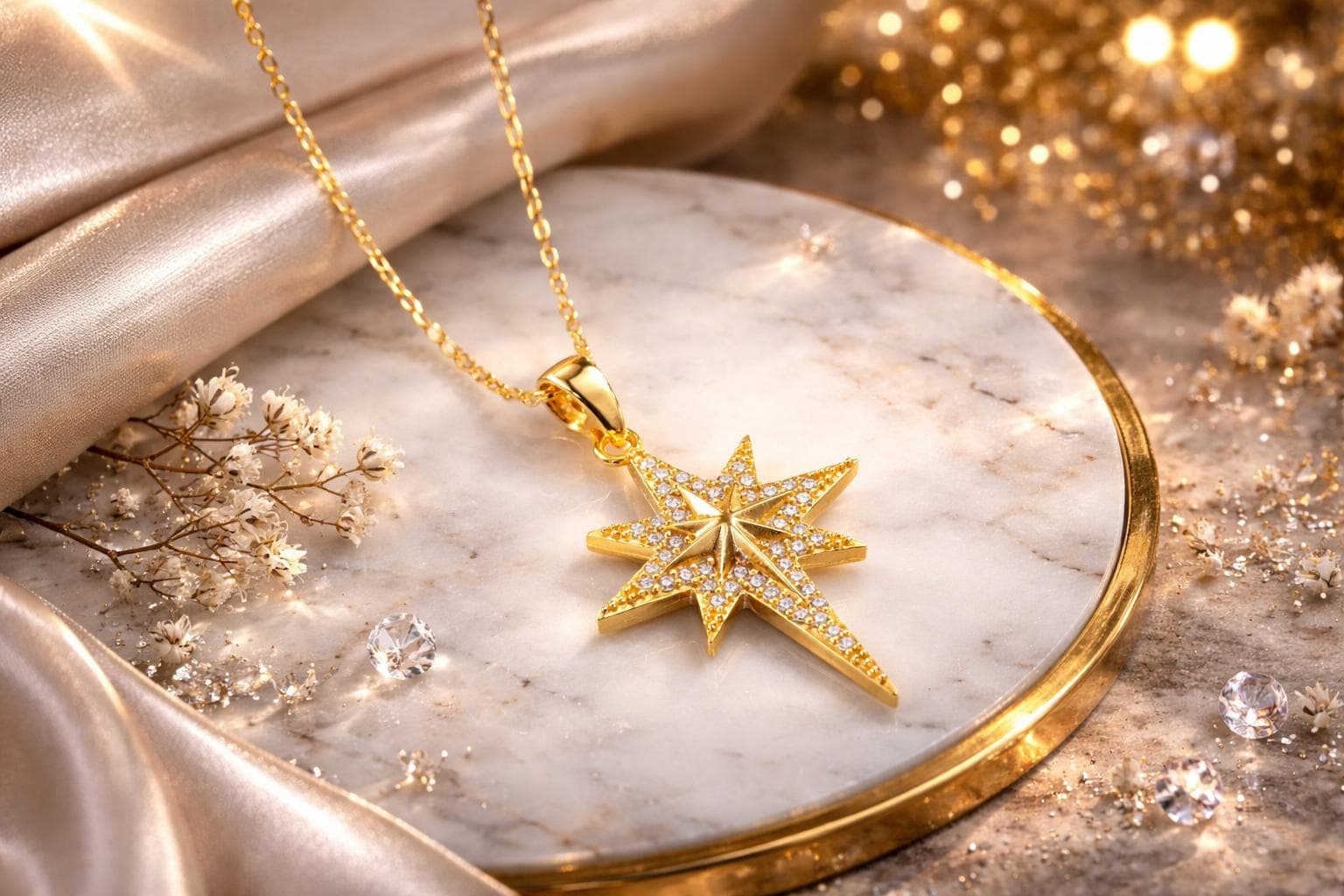 Celestial Star Pendant Compass Necklace Elegant Zircon Jewelry Meaningful Bridesmaid Present Luxury Accessory - image 4