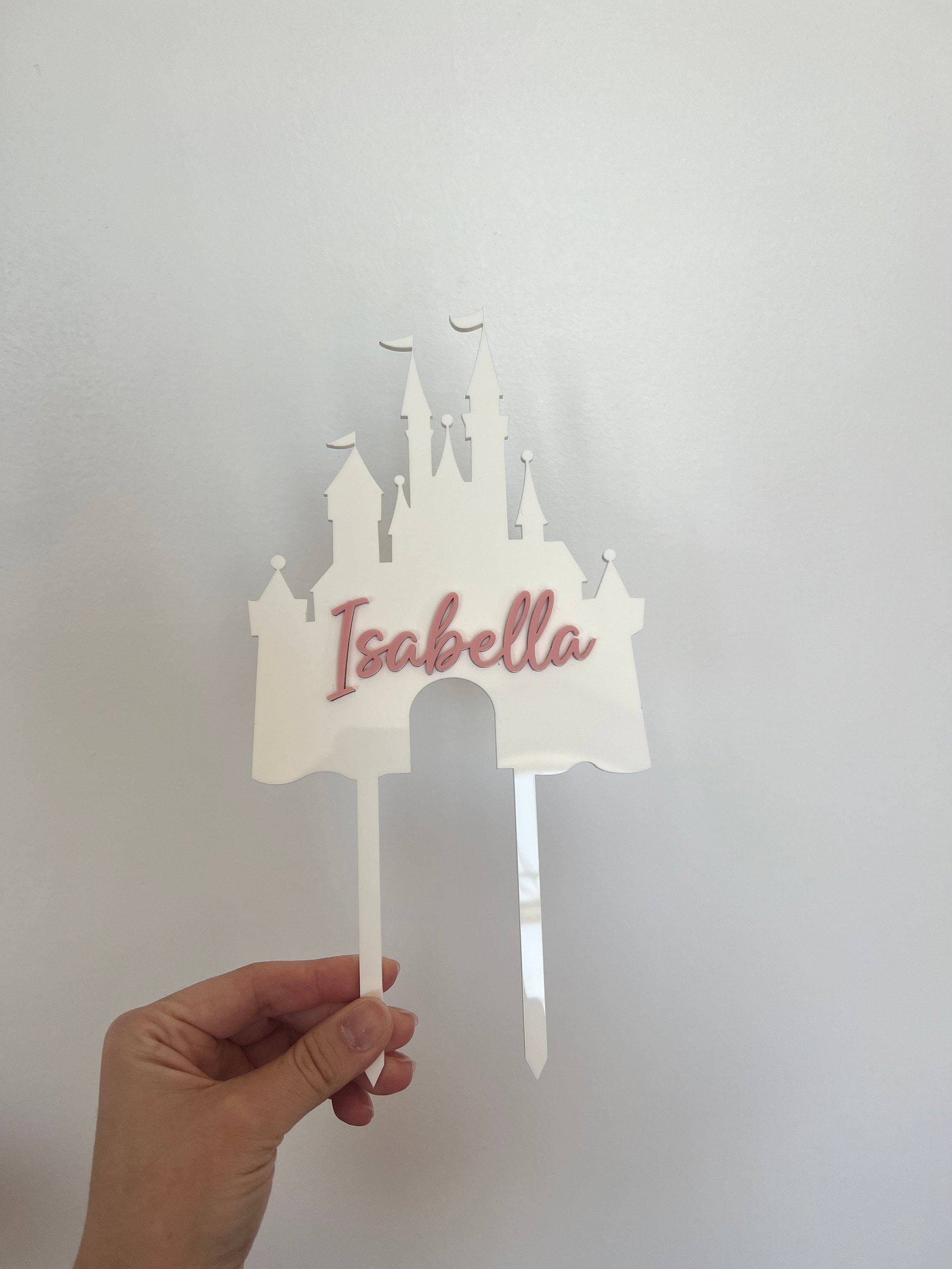 Personalized Castle Cake Topper, Princess Themed, Birthday Cake Topper, Disney Themed, Cinderella Cake Topper