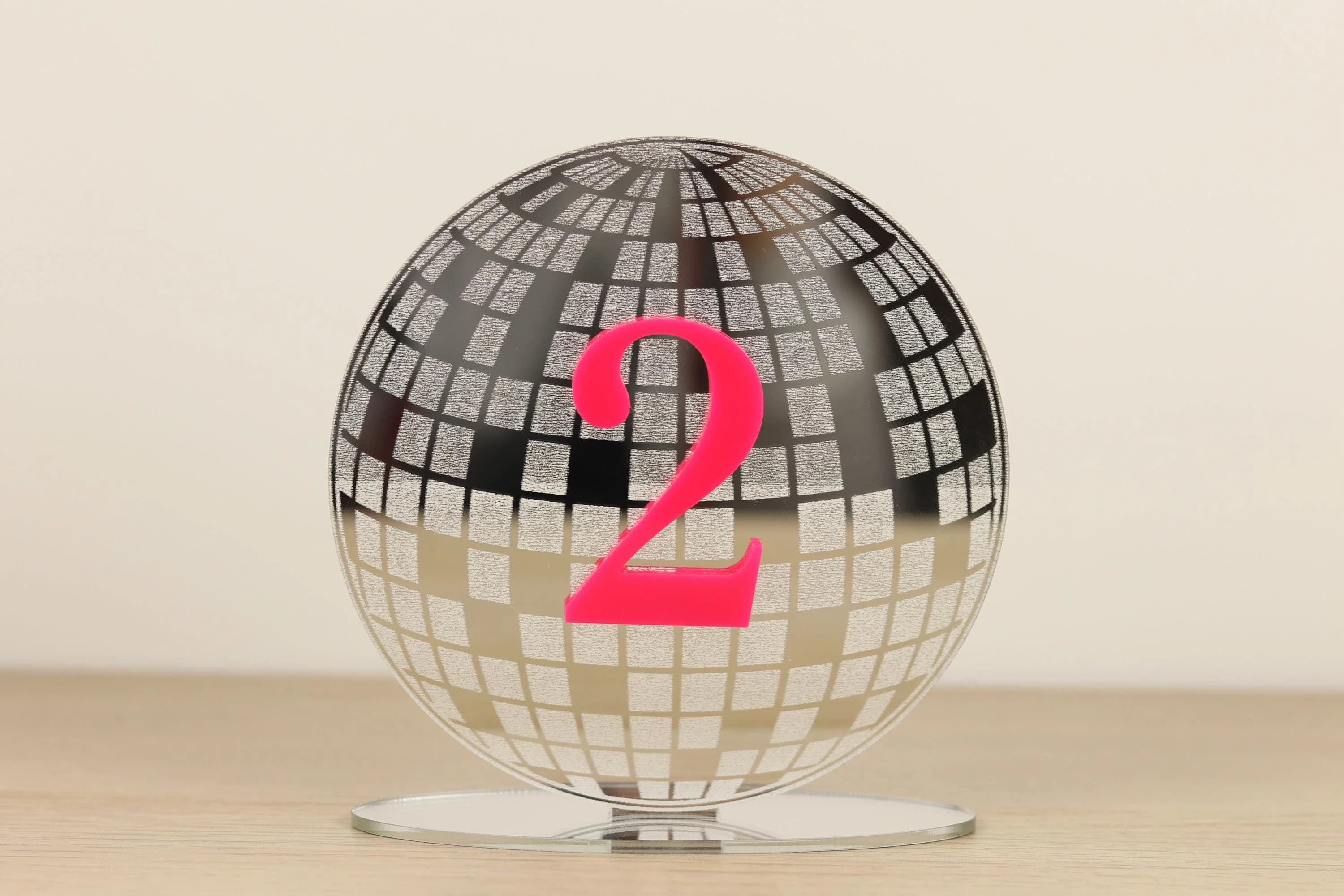 Custom Disco Table Number, Retro Themed Wedding Decor, Groovy Party, Acrylic Wedding Sign, 70s Inspired - image 5