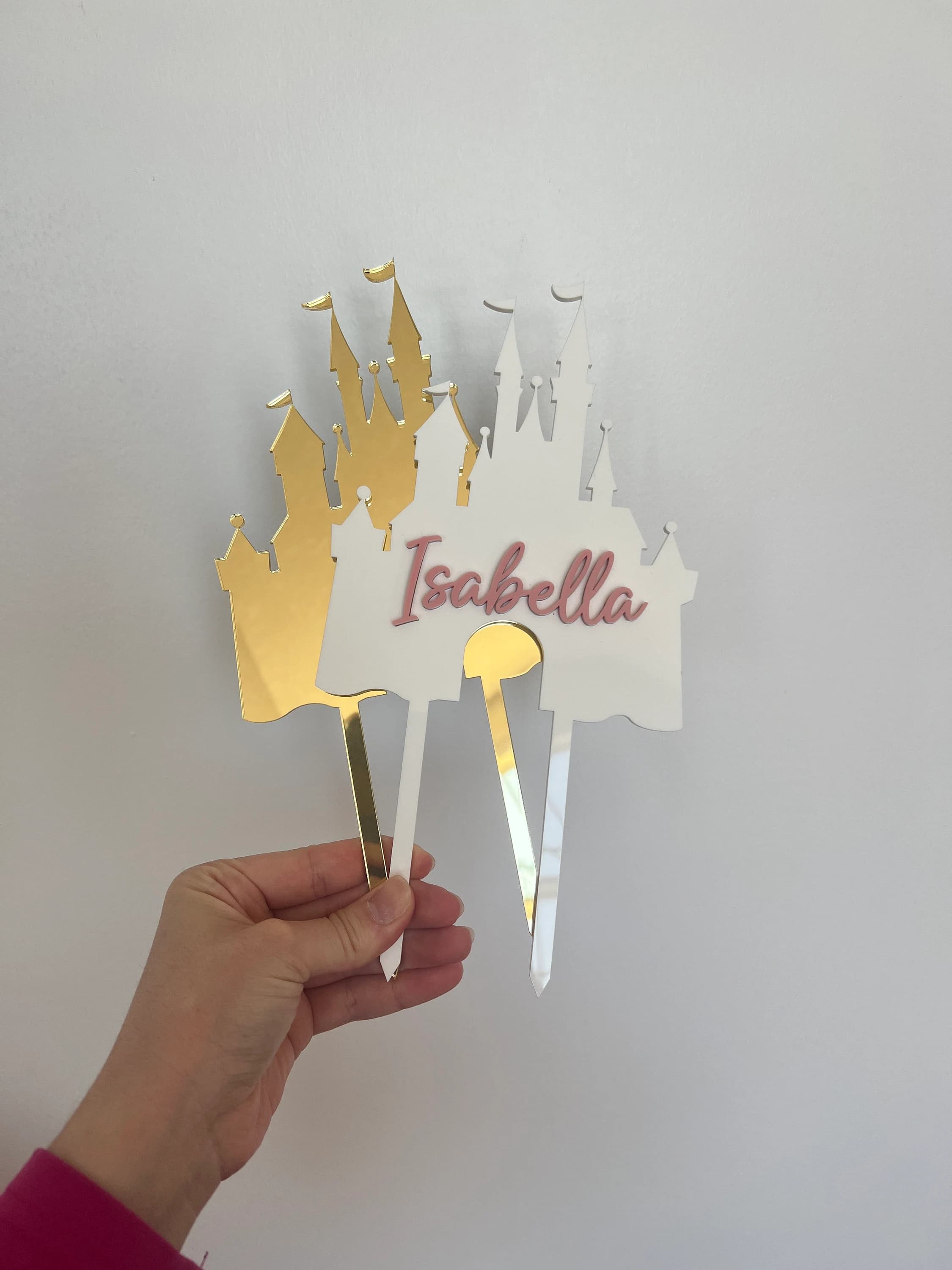 Personalized Castle Cake Topper, Princess Themed, Birthday Cake Topper, Disney Themed, Cinderella Cake Topper - image 5