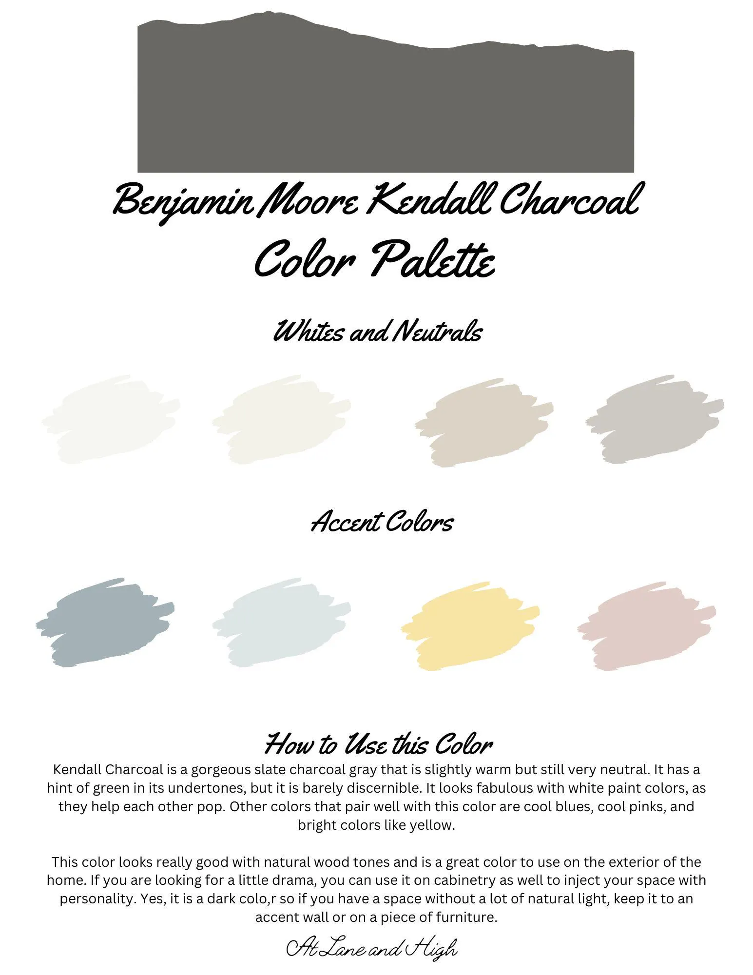 Kendall Charcoal by Benjamin Moore whole home color palette - interior paint palette